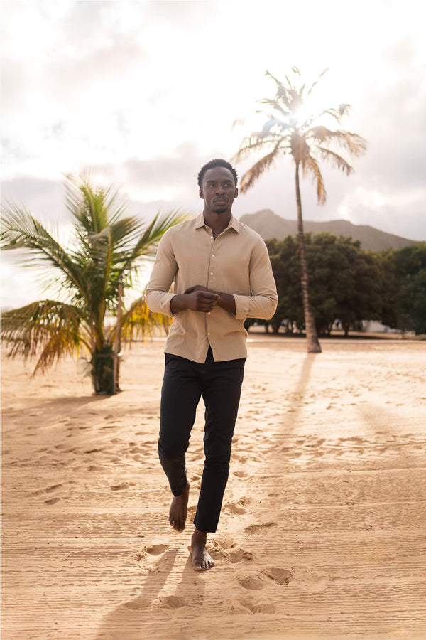 Linnen shirt Lean Taupe