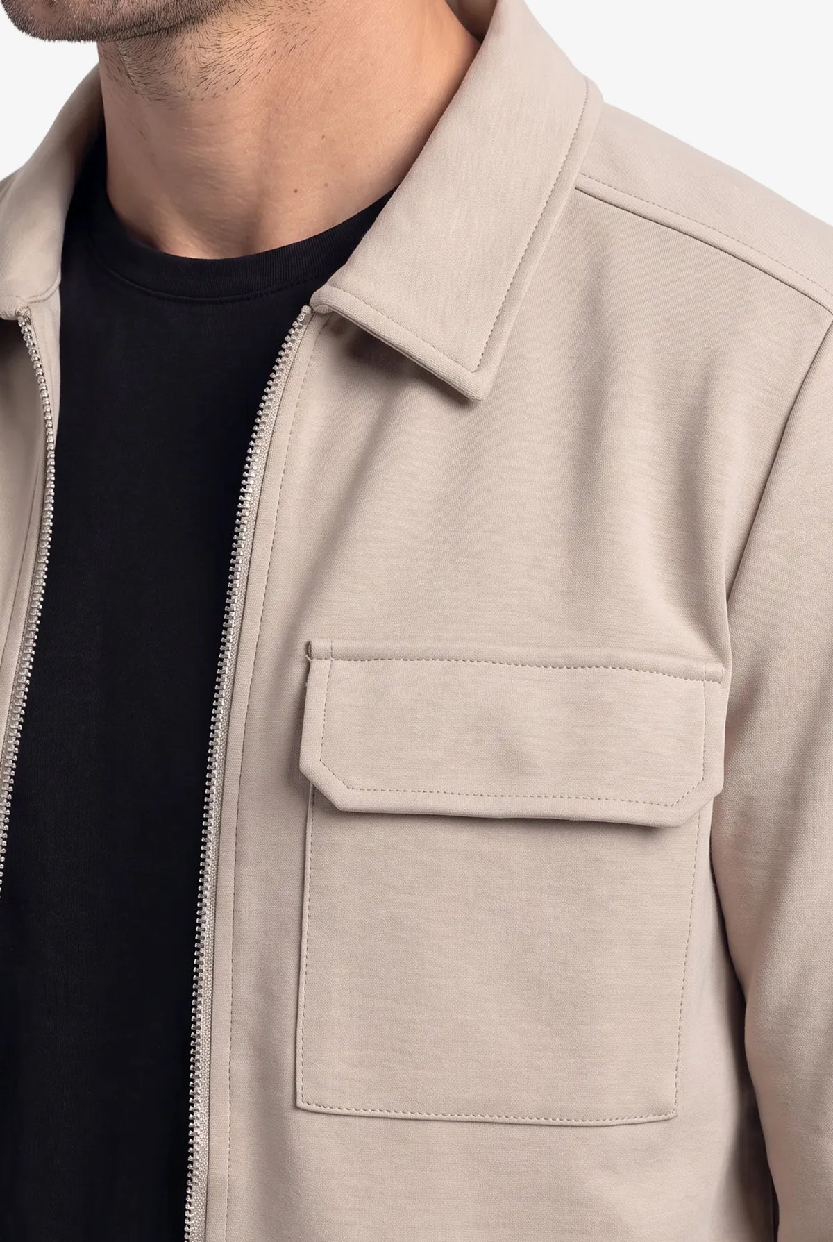 Craft Zipper Overshirt Beige