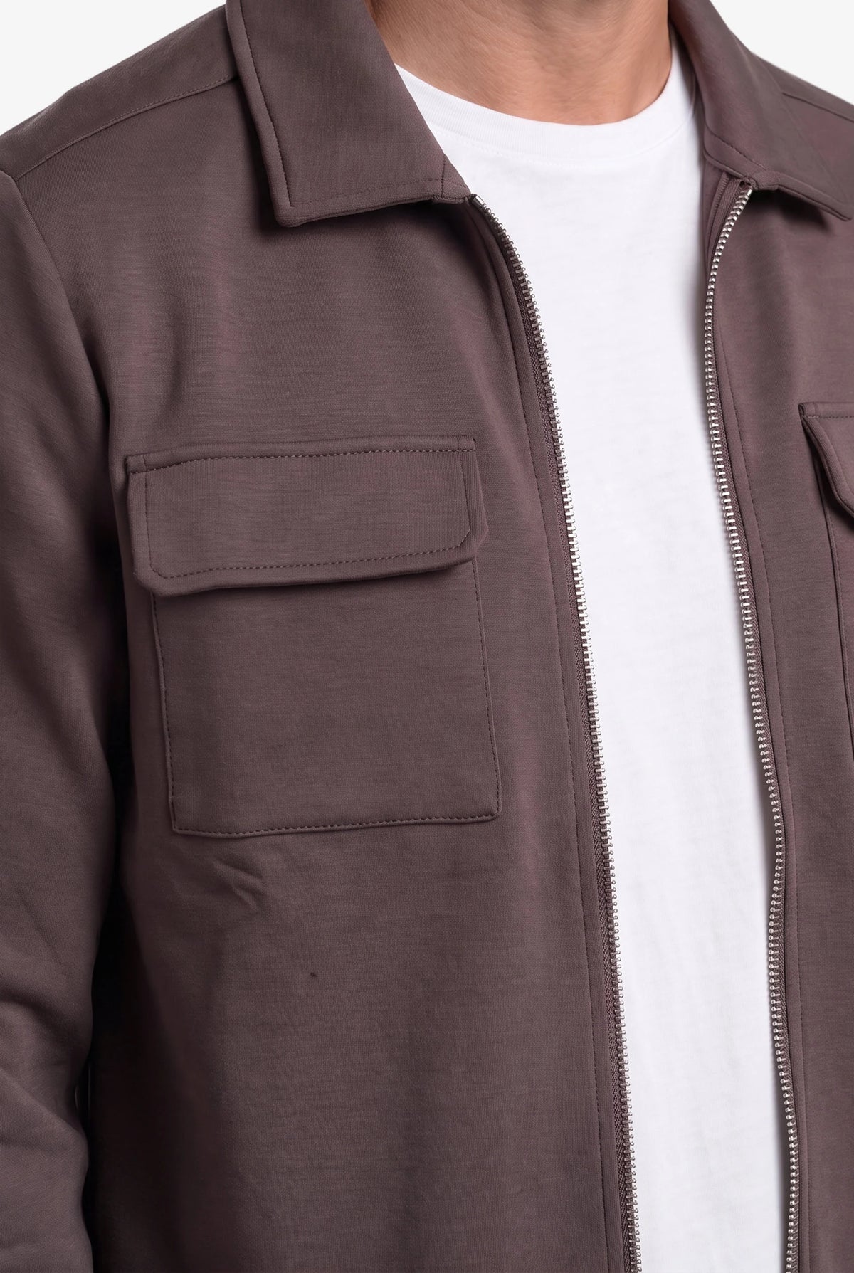 Craft Zipper Overshirt Dark Brown
