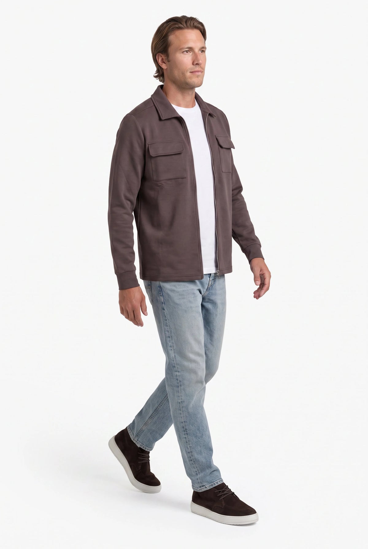 Craft Zipper Overshirt Dark Brown
