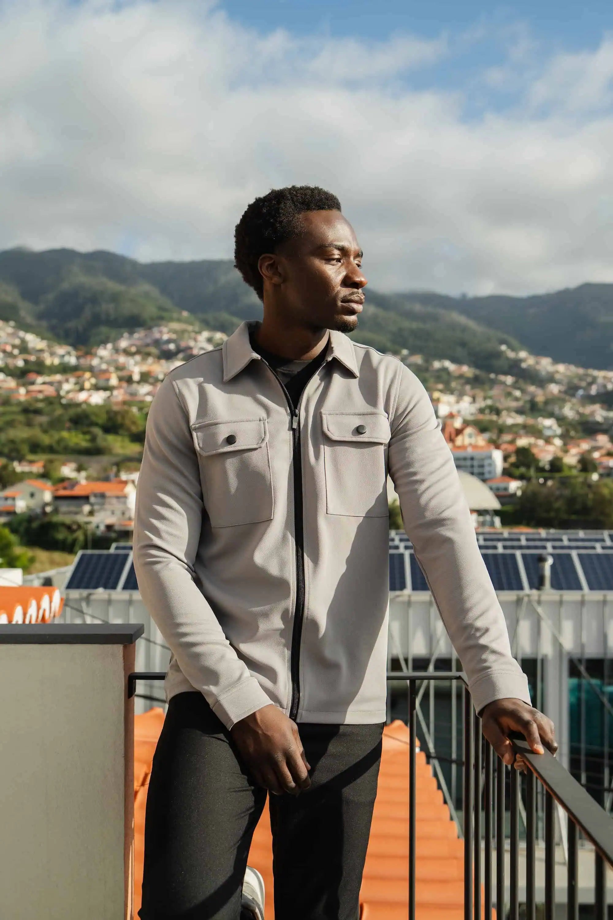 Shift Zipper Overshirt Grey