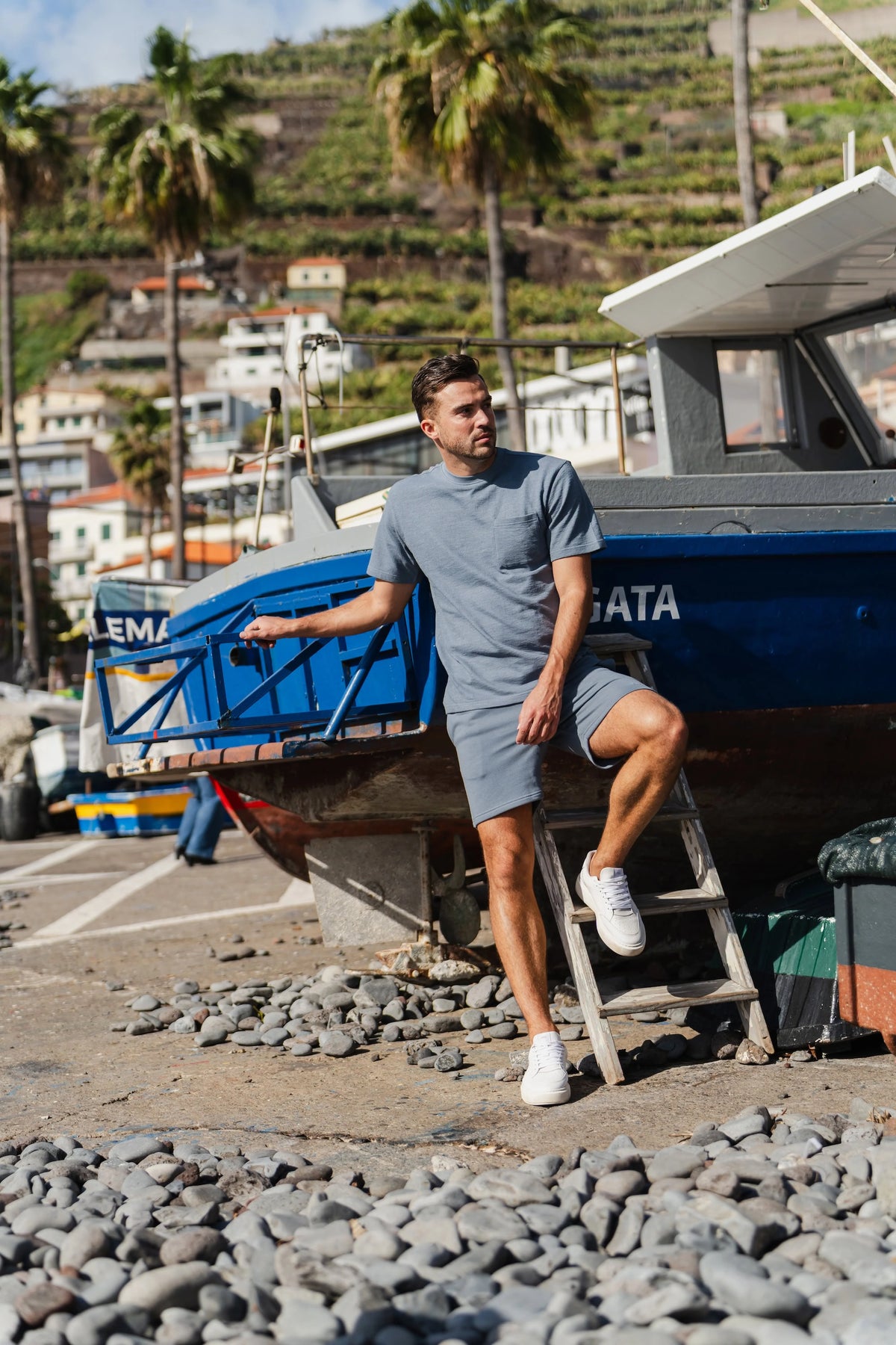 Strata Pocket T-Shirt Blue