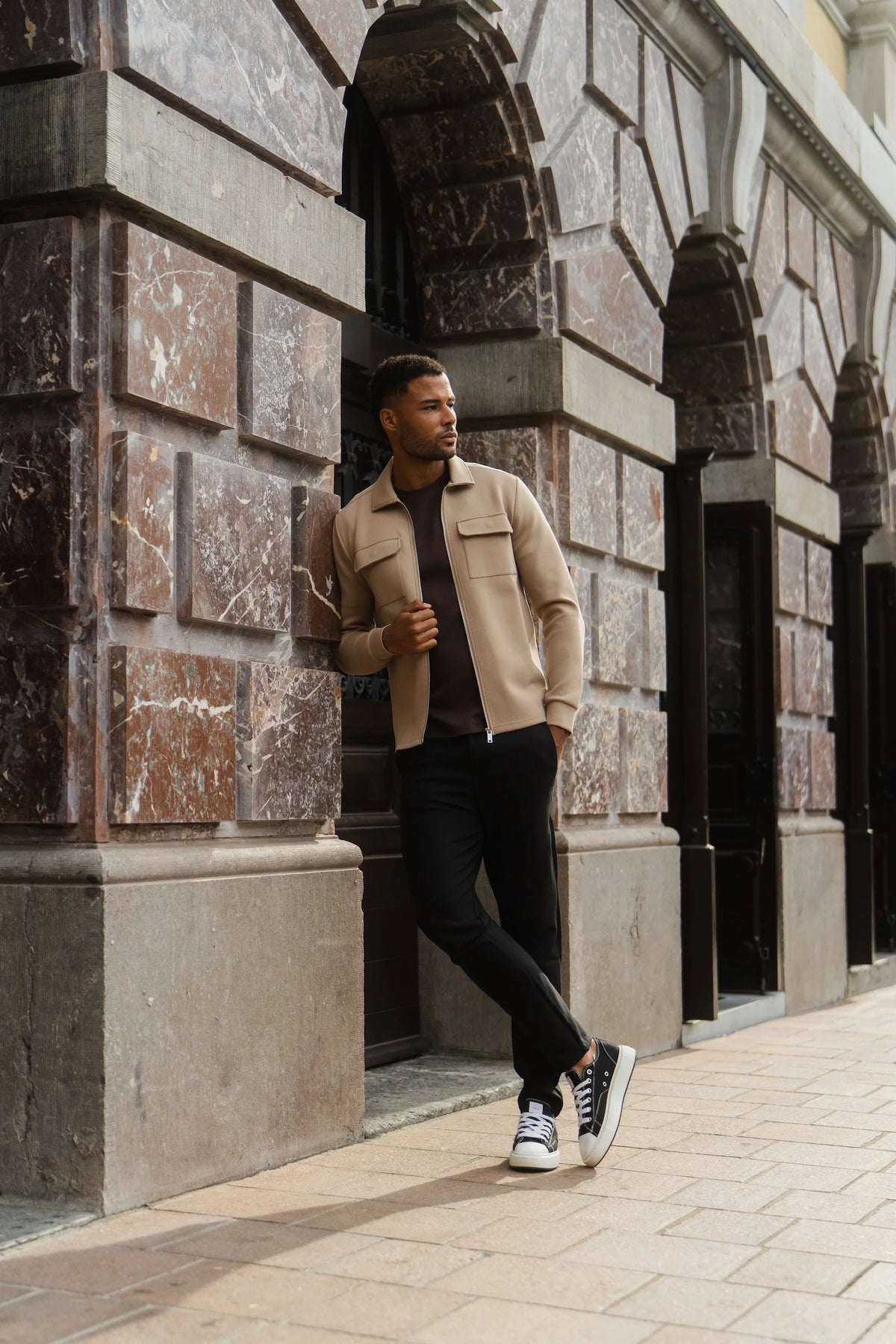 Craft Zipper Overshirt Beige