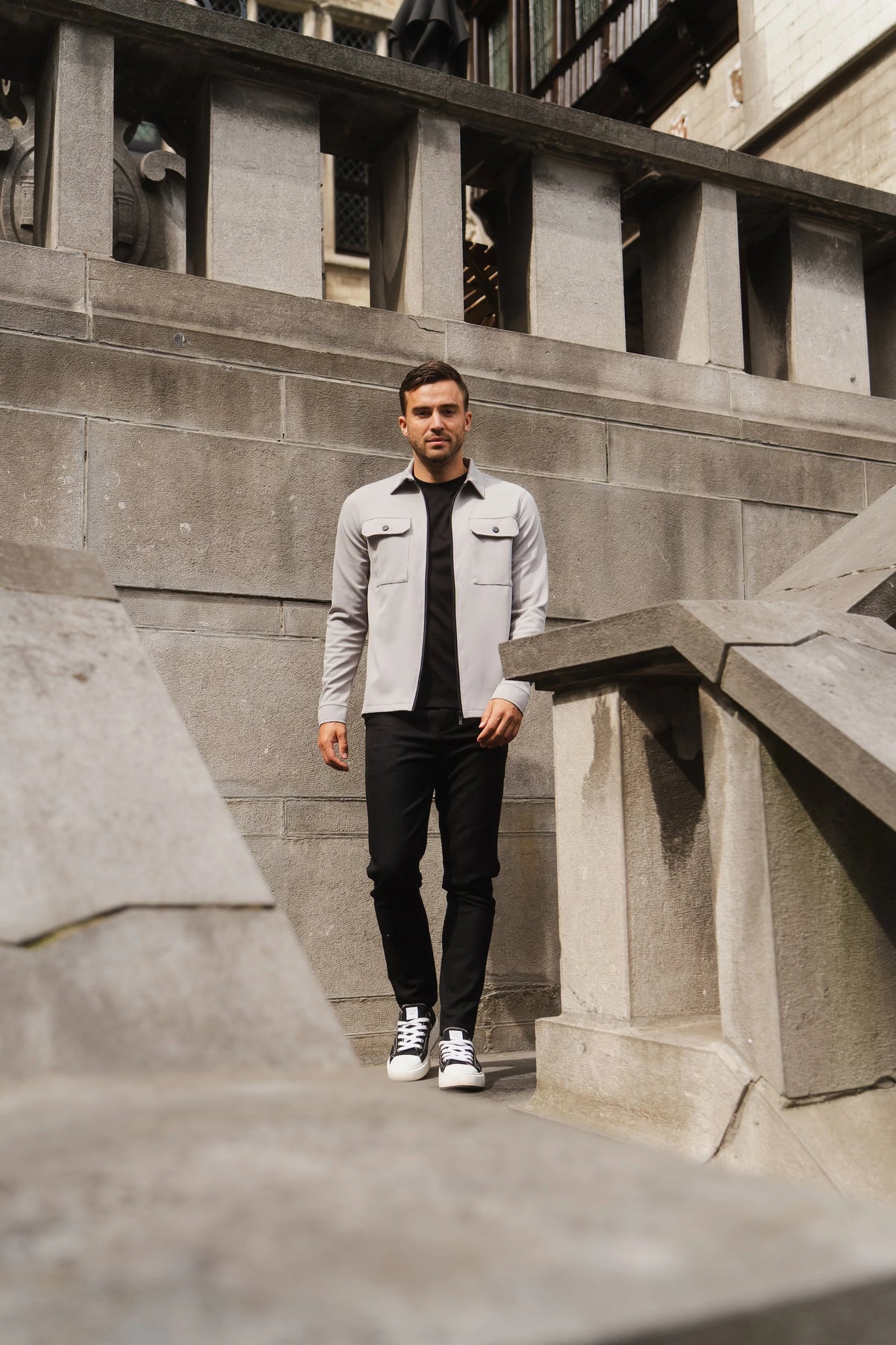 Shift Zipper Overshirt Grey