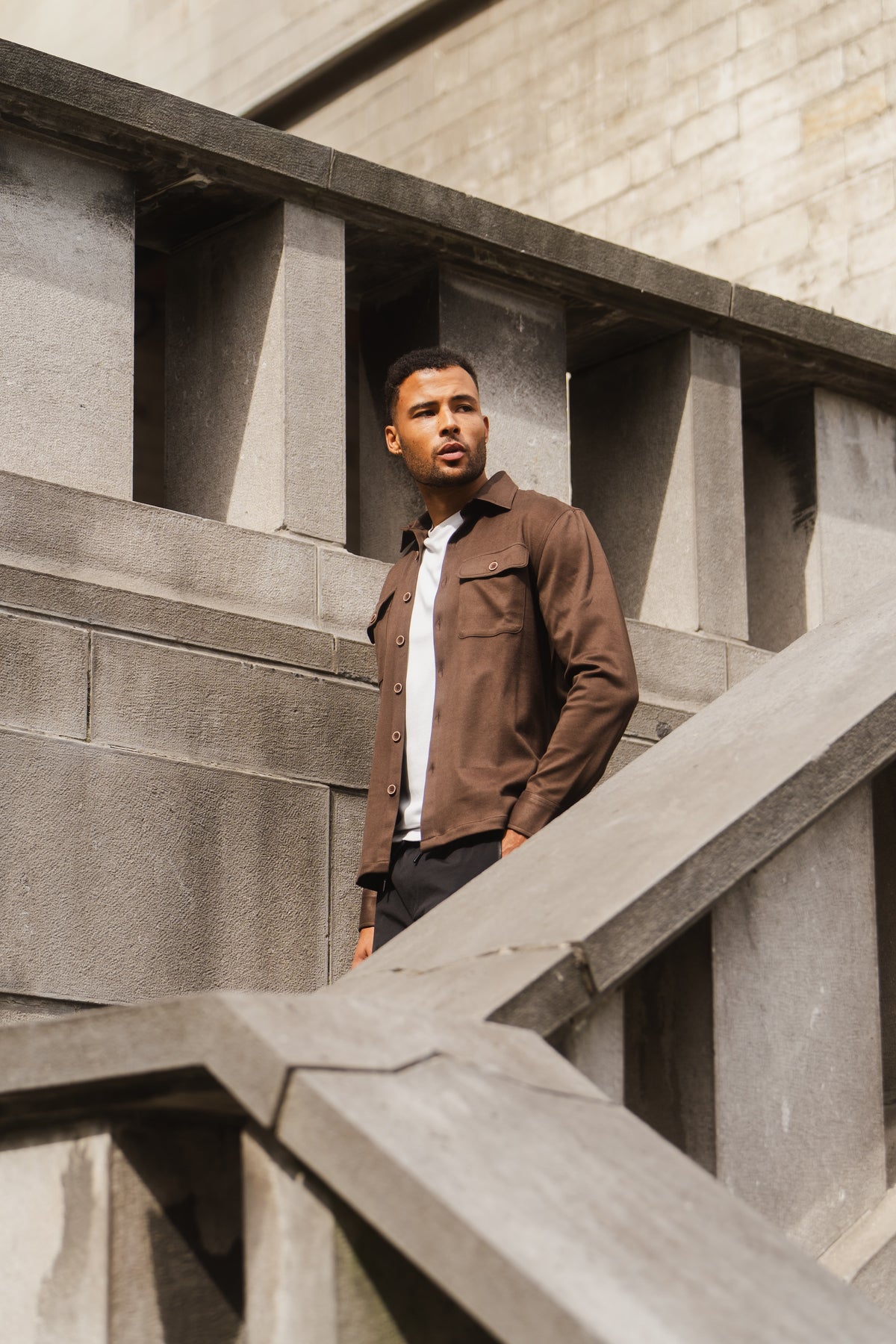Twist Overshirt Dark Brown