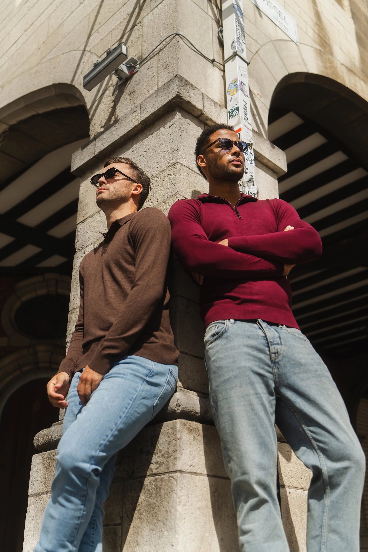 Zipper pullover Simon Bordeaux