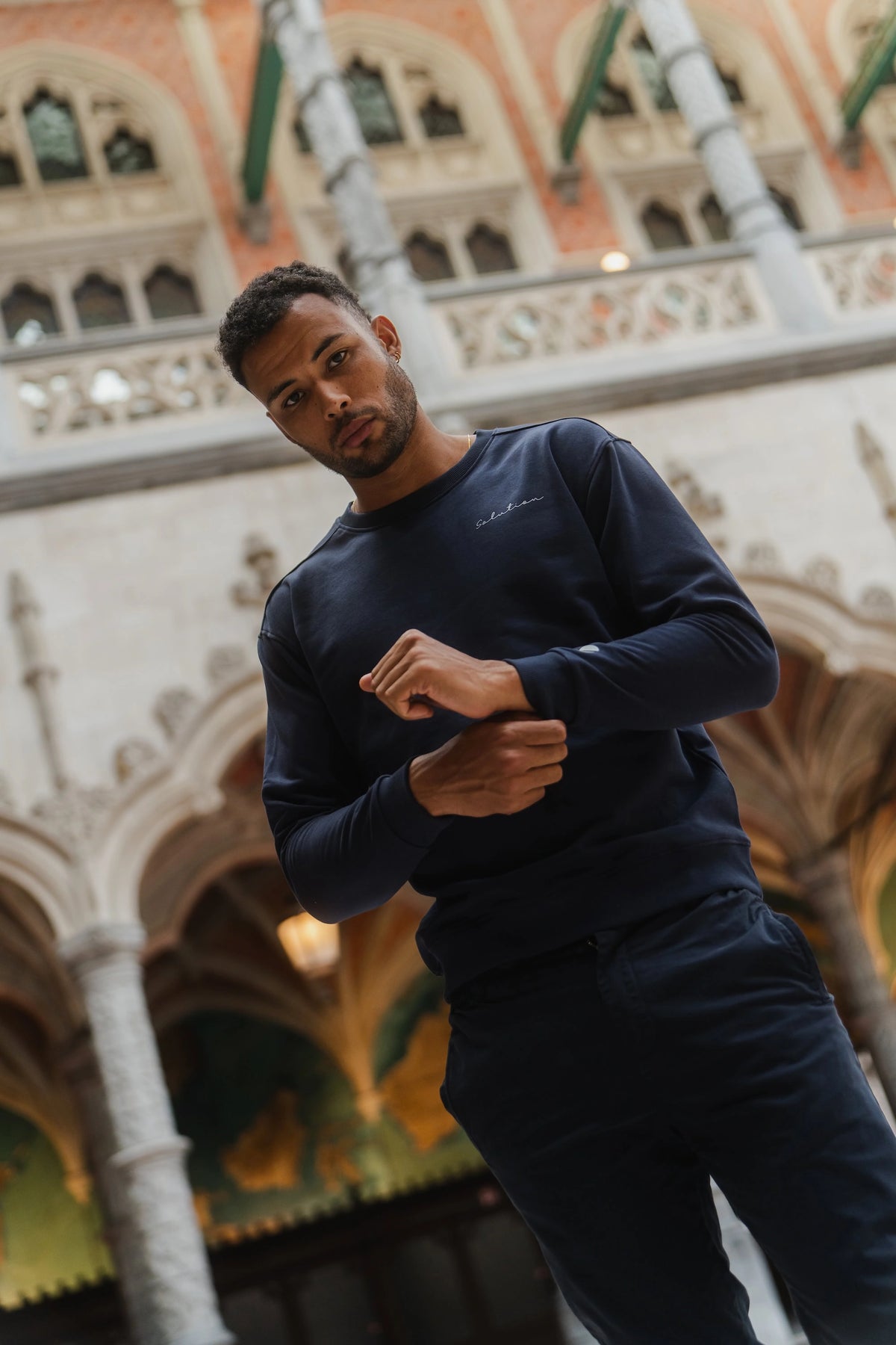 Essential Crewneck Sweater Navy