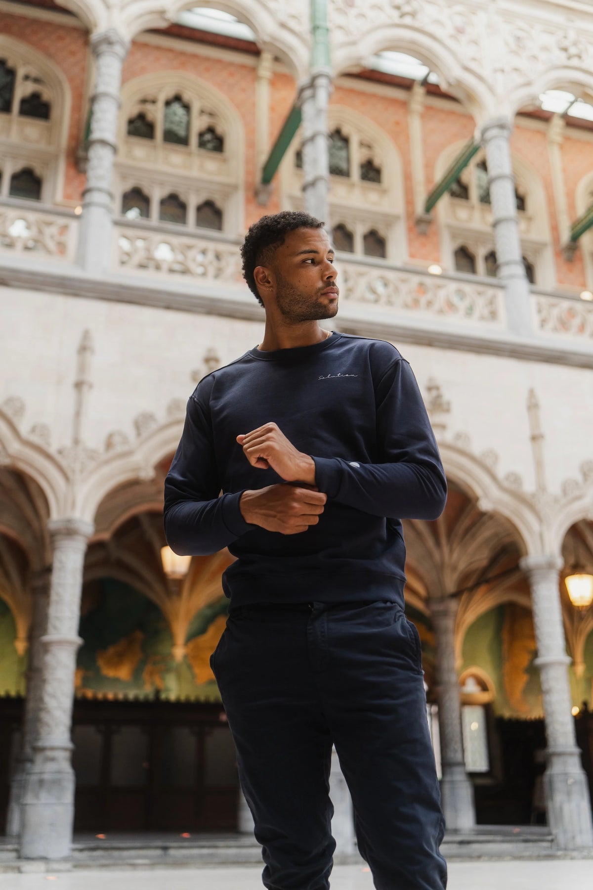 Essential Crewneck Sweater Navy