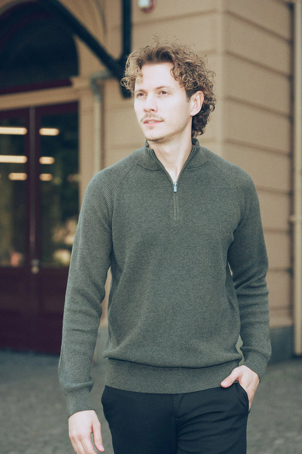 Vantage Zipper Pullover Antraciet