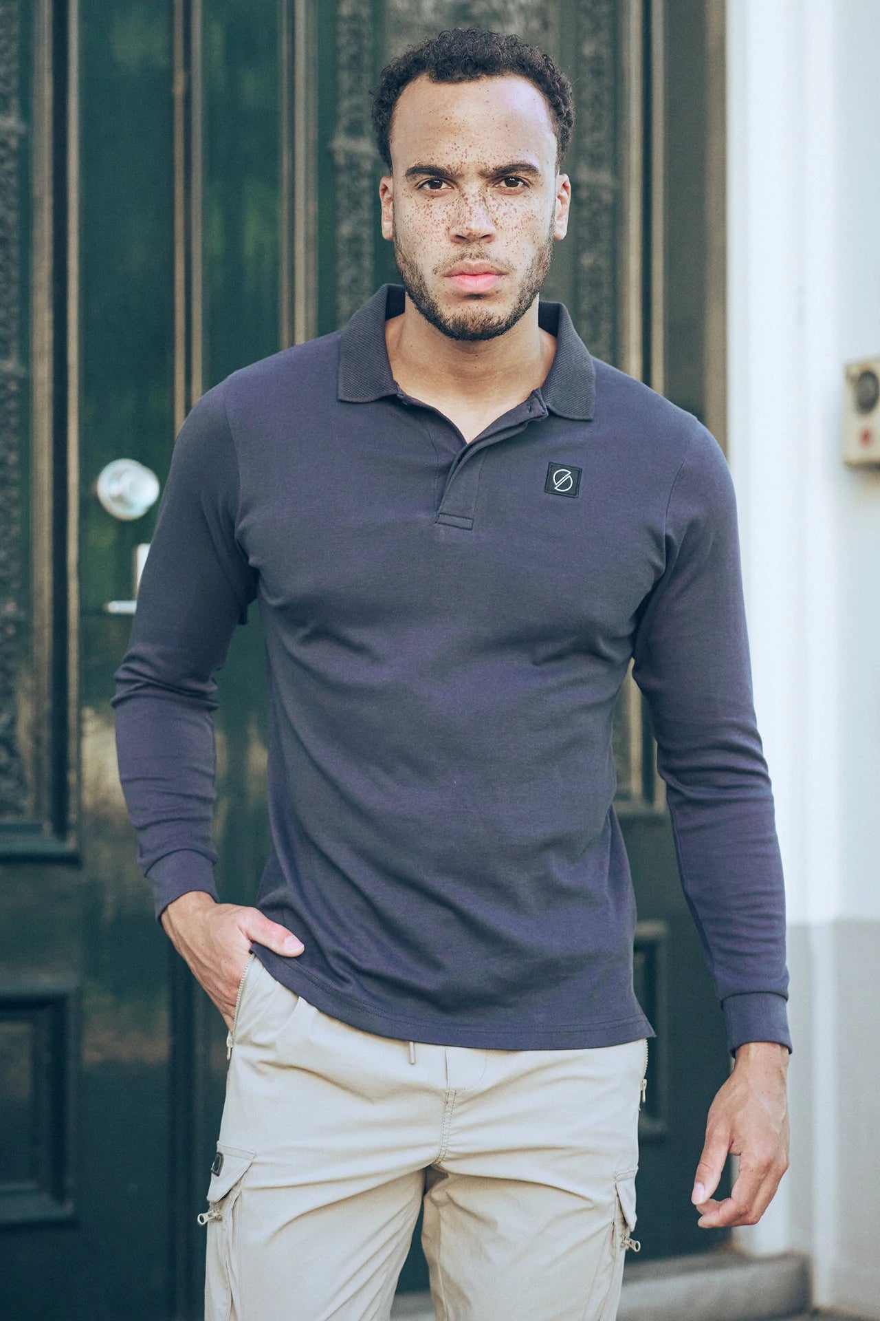 Uptown Longsleeve Polo Navy