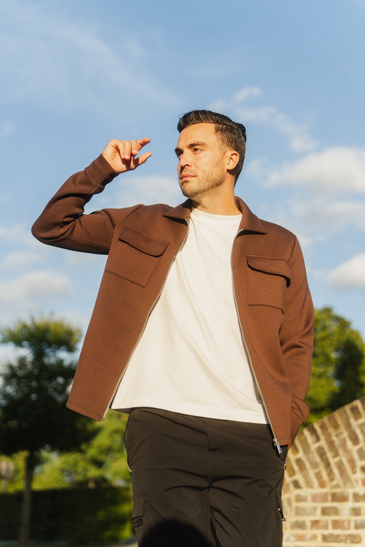 Craft Zipper Overshirt Dark Brown