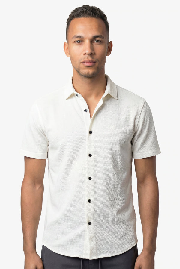 Elite Jacquard Shirt White