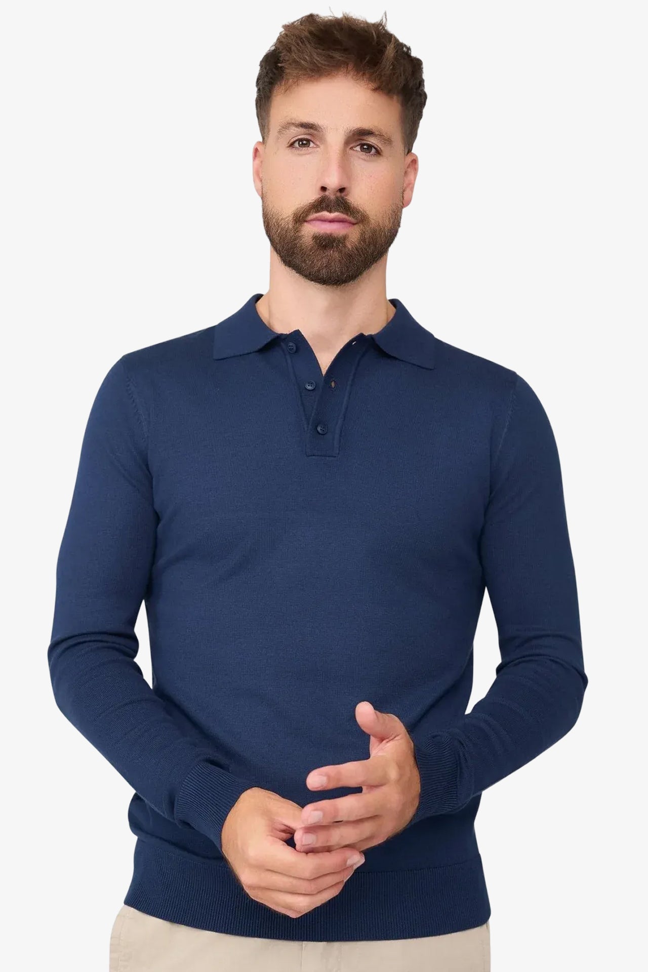 Long sleeve polo Ralf Navy