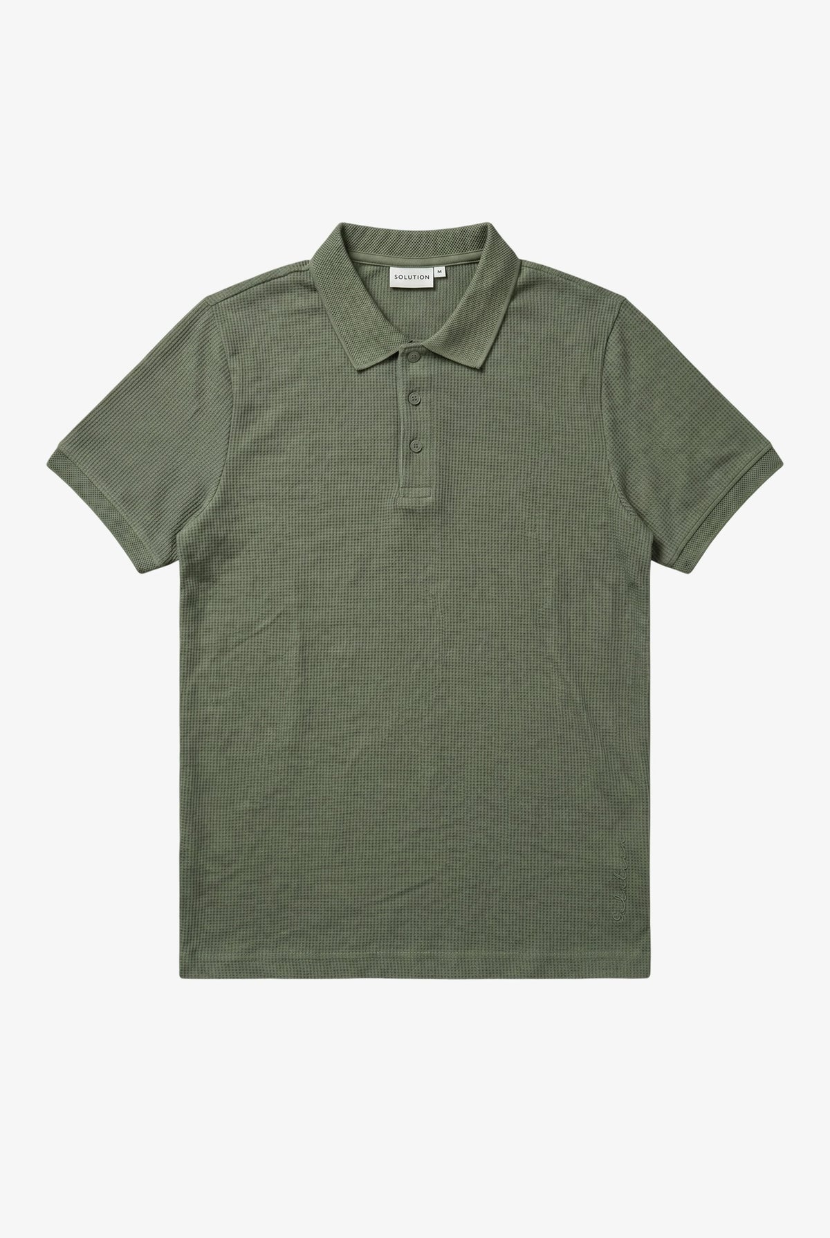 Helix Waffle Polo Agave Green