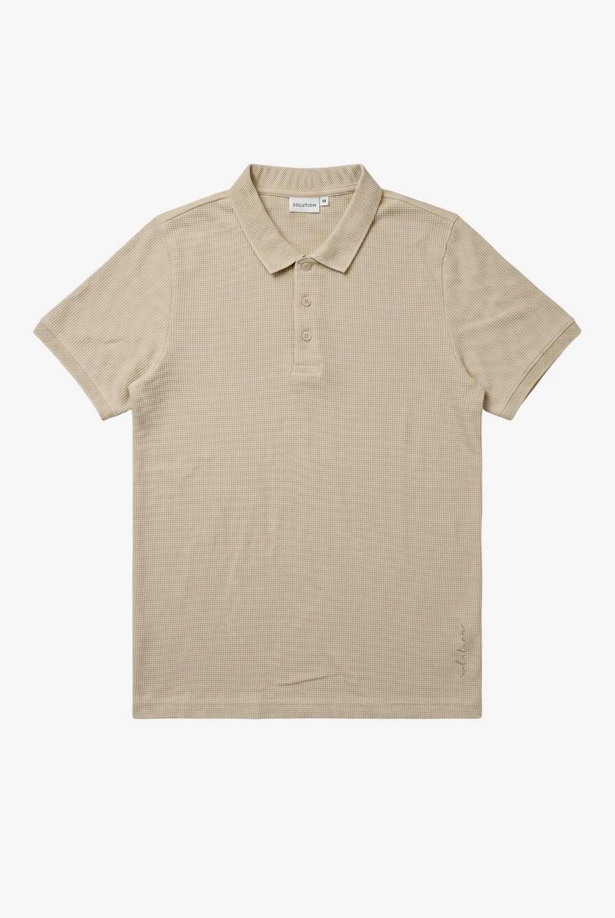 Helix Waffle Polo Beige