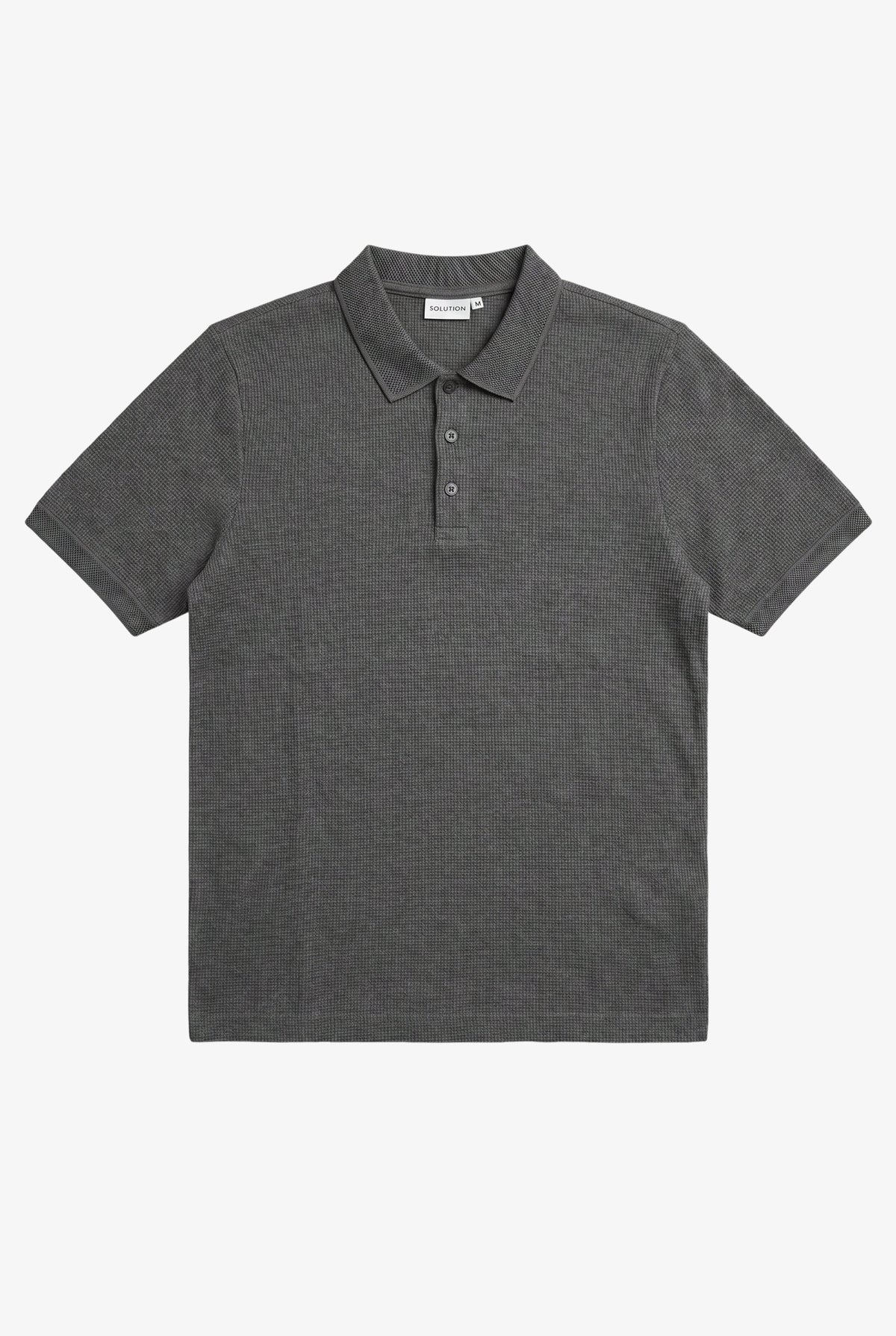 Helix Waffle Polo Iron Gate