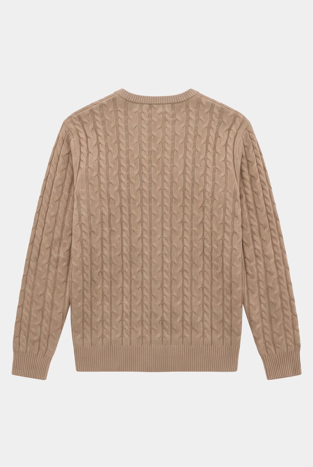 Loom Cable Pullover Beige