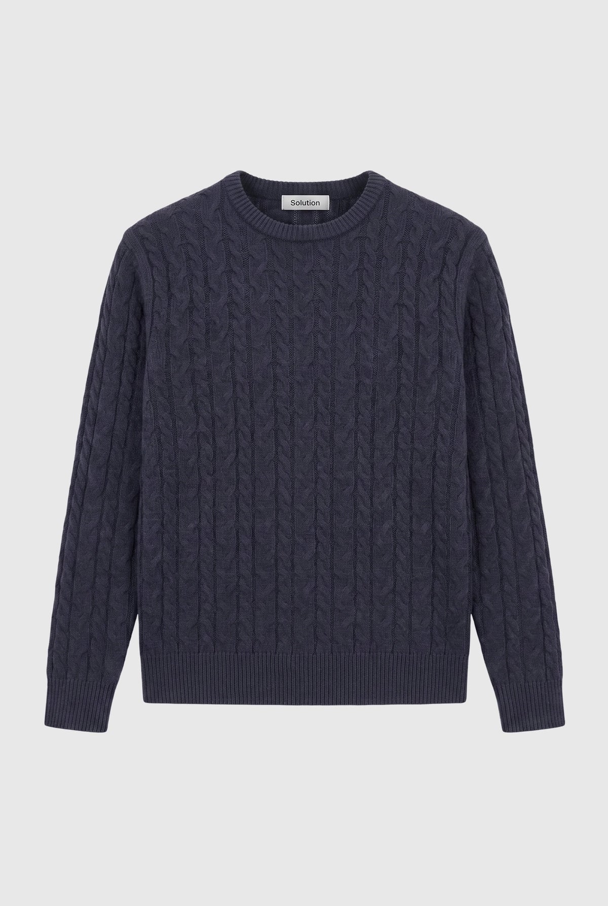 Loom Cable Pullover Navy