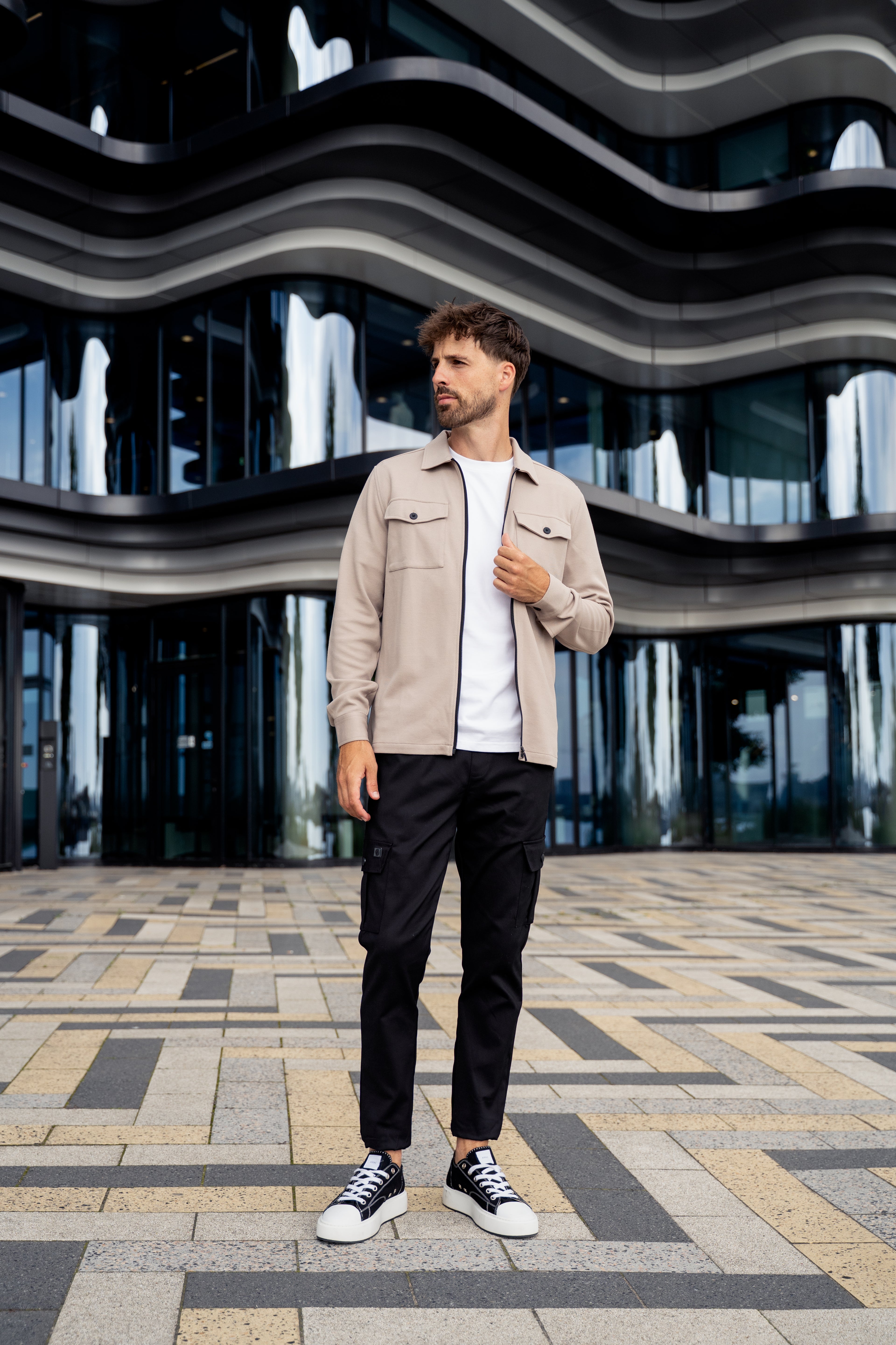 Element Zipper Overshirt Ivory