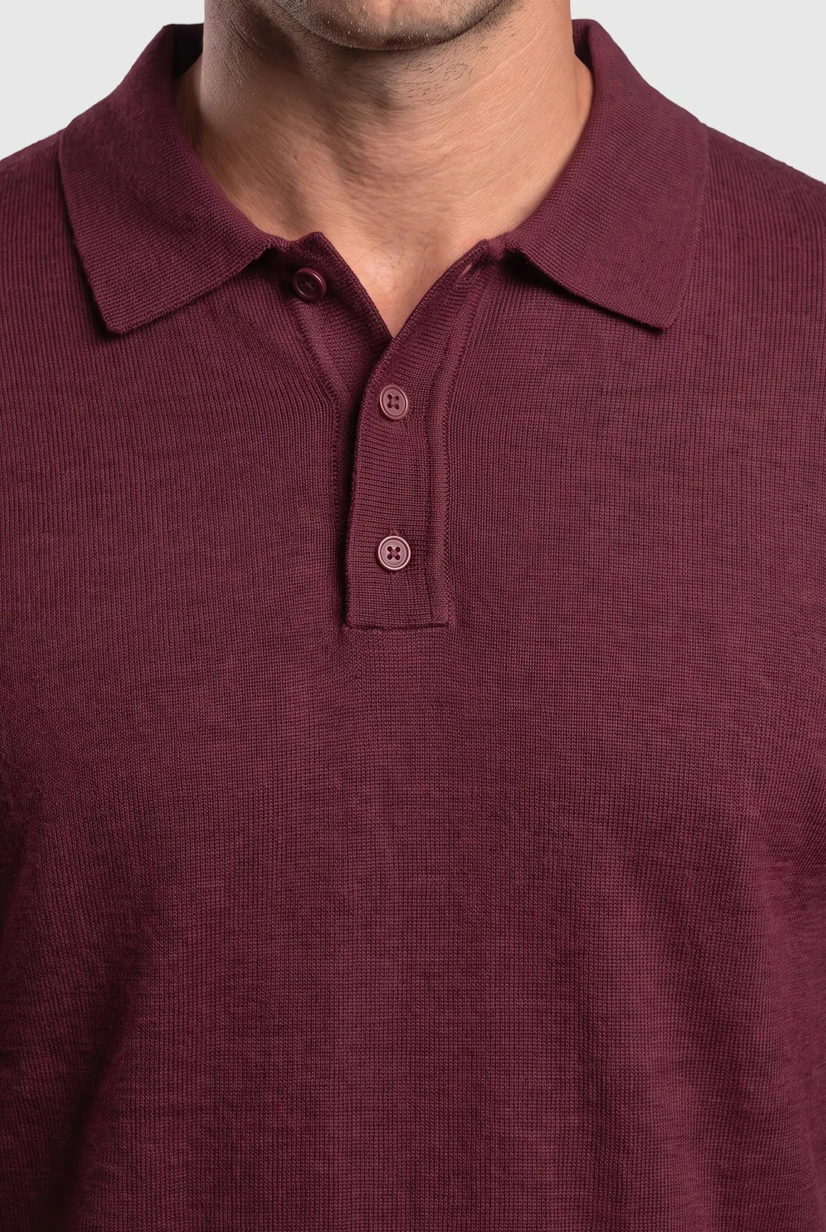 Long Sleeve Polo Ralf Bordeaux