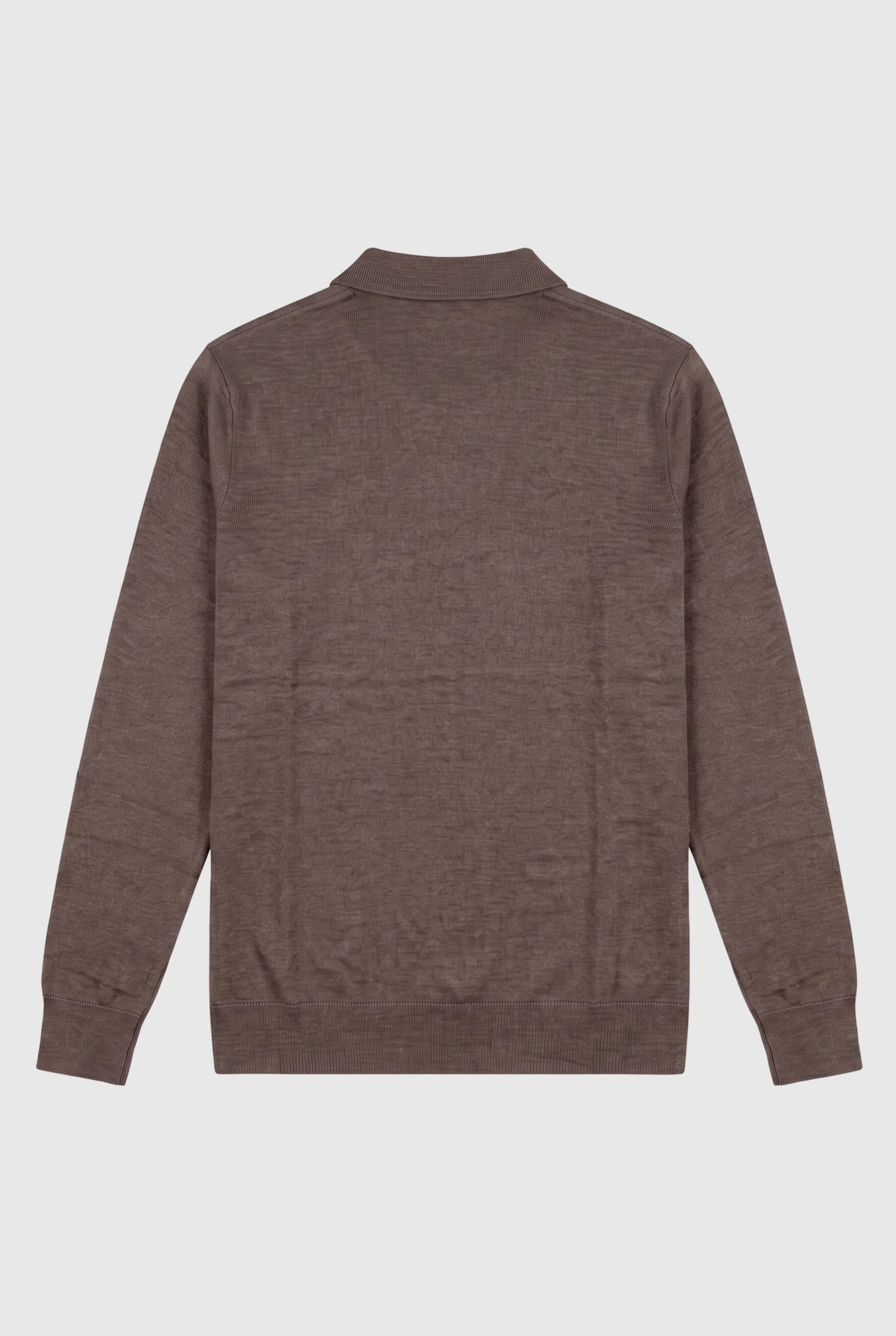 Long Sleeve Polo Ralf Dark Brown