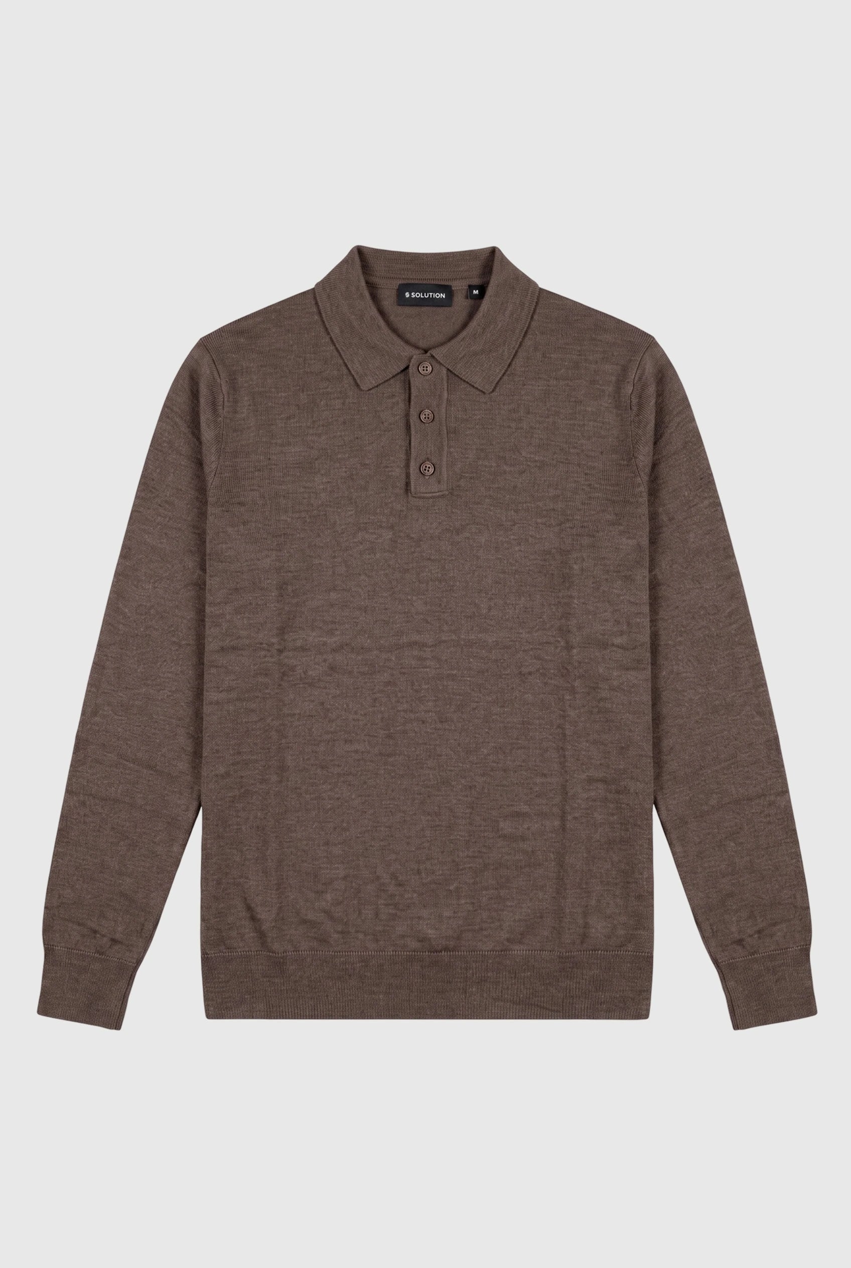Long Sleeve Polo Ralf Dark Brown