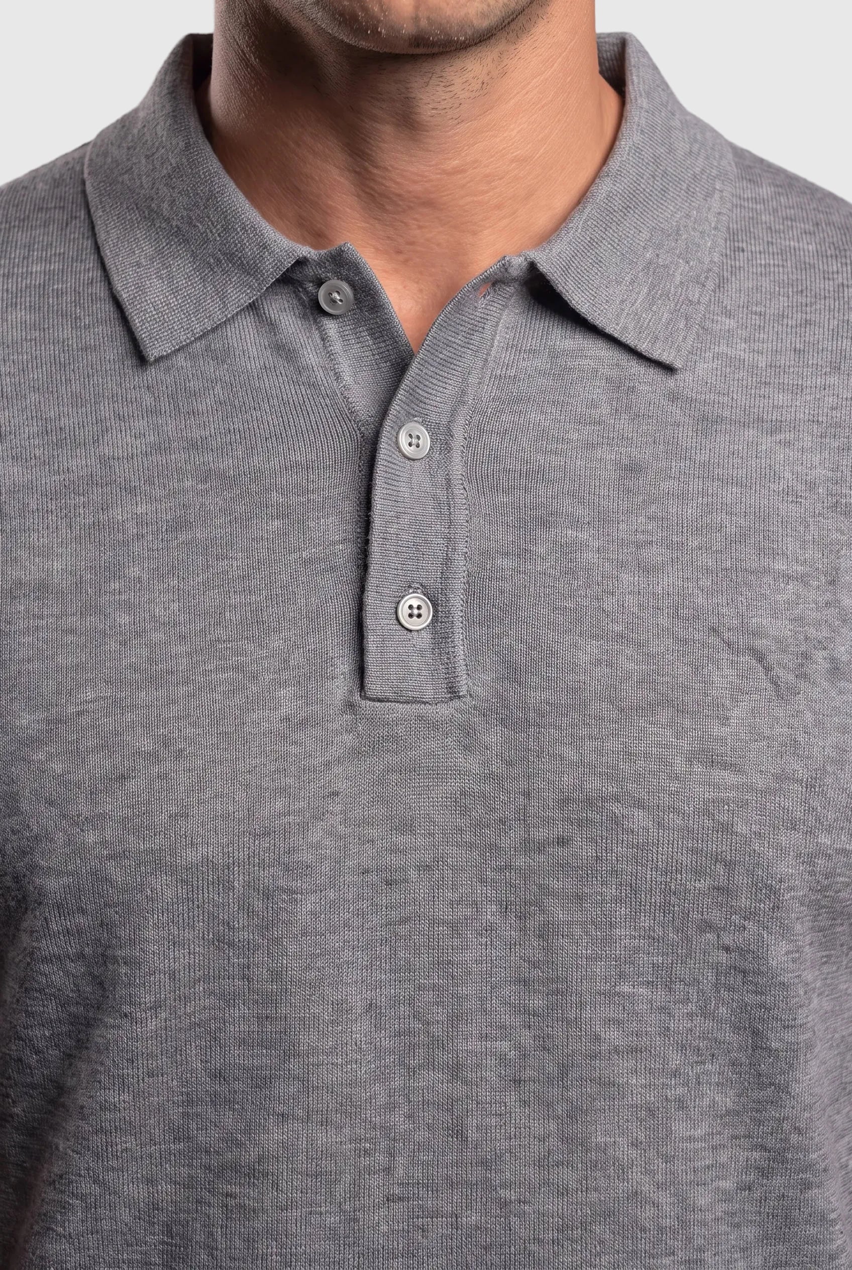 Long Sleeve Polo Ralf Grey