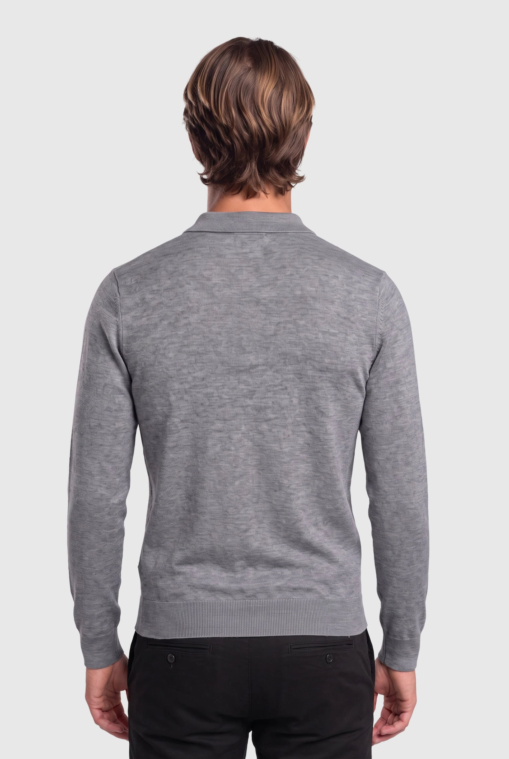 Long Sleeve Polo Ralf Grey