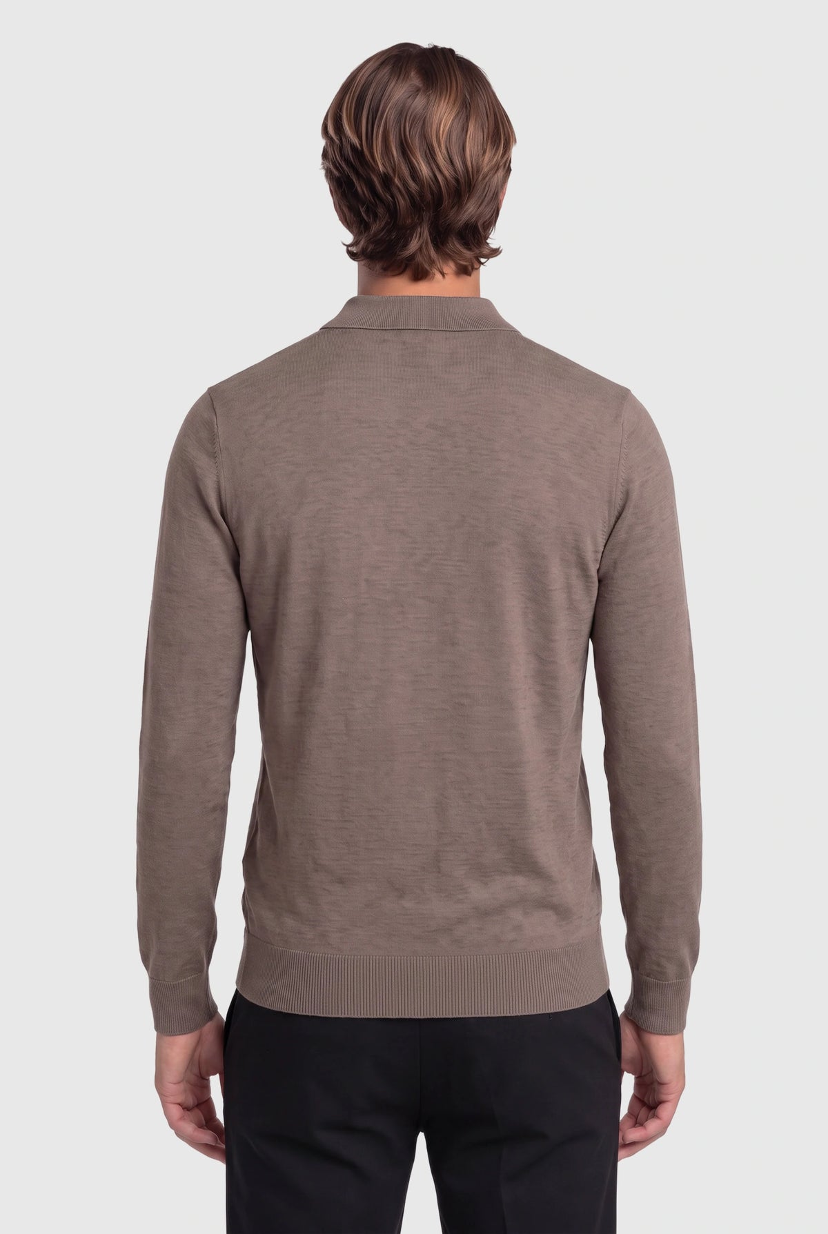 Long Sleeve Polo Ralf Mocca