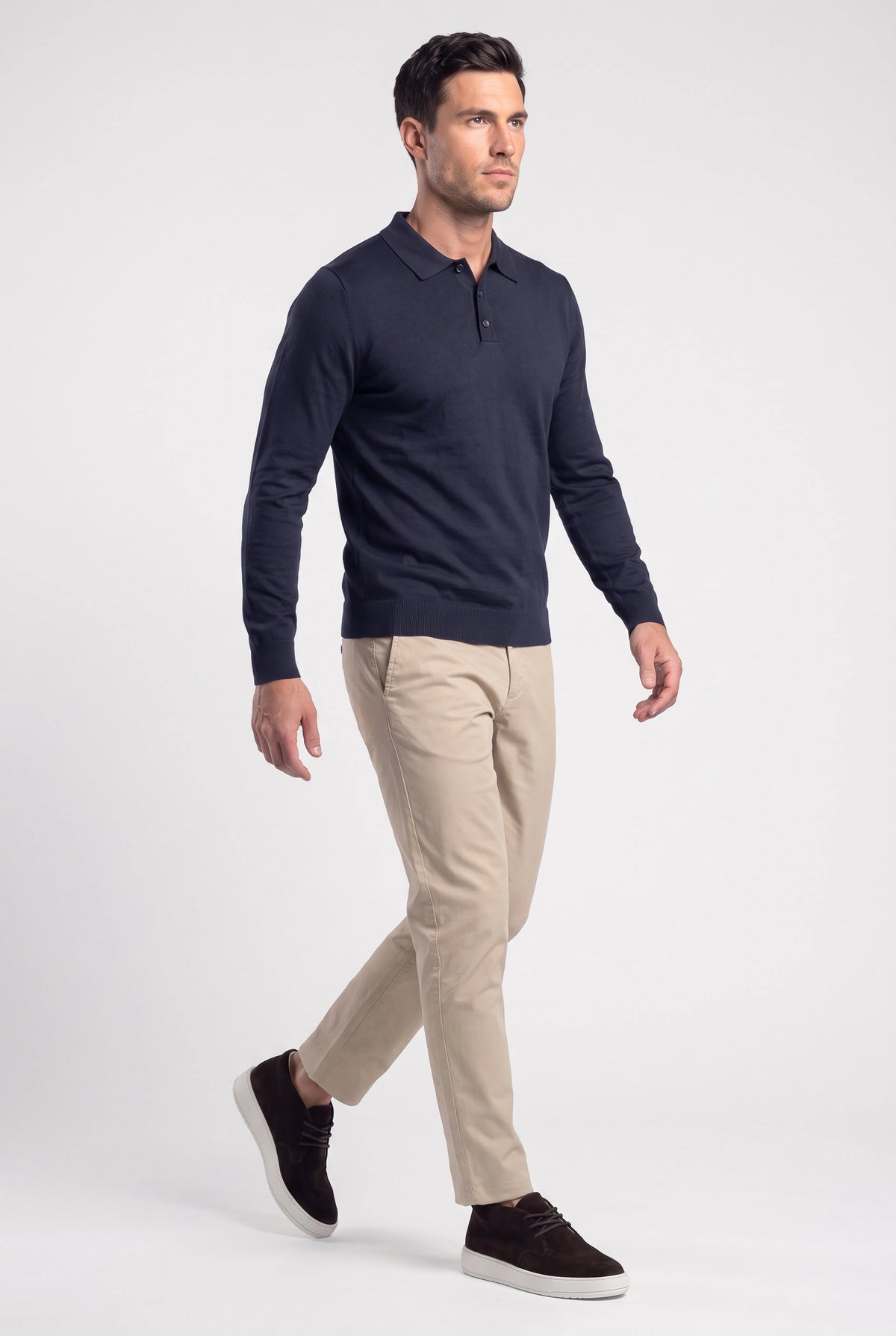 Long Sleeve Polo Ralf Dark Navy