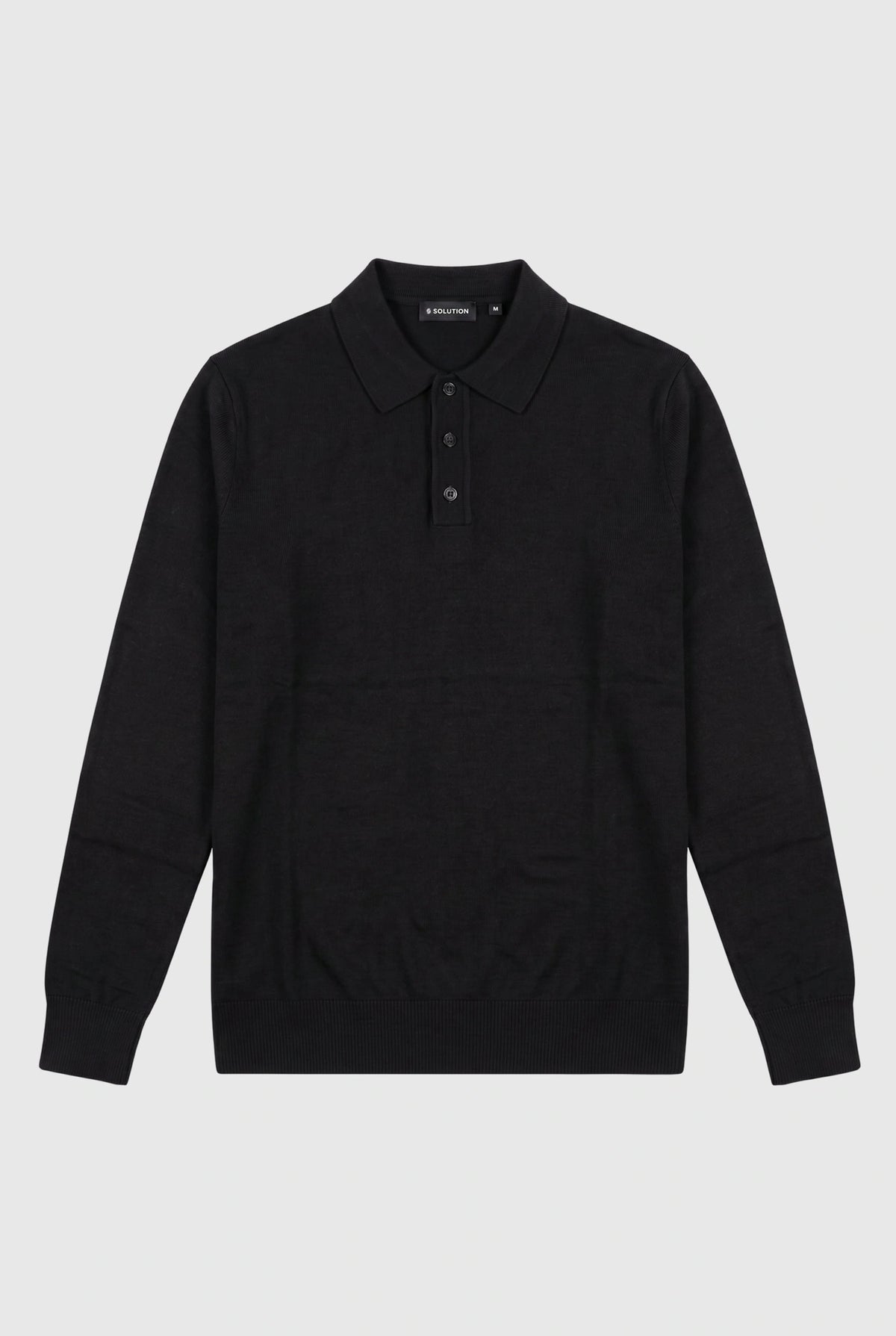 Long sleeve polo Ralf Black