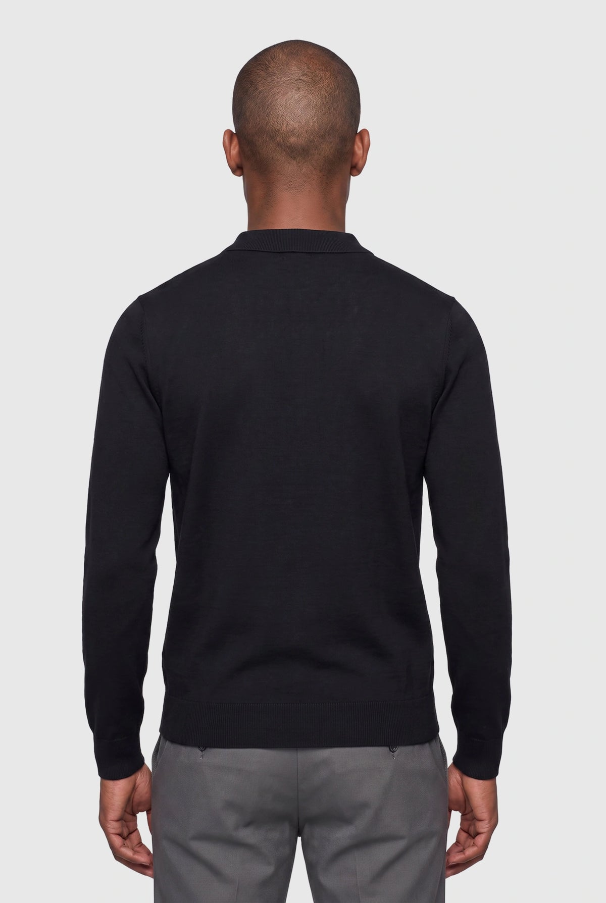 Long sleeve polo Ralf Black