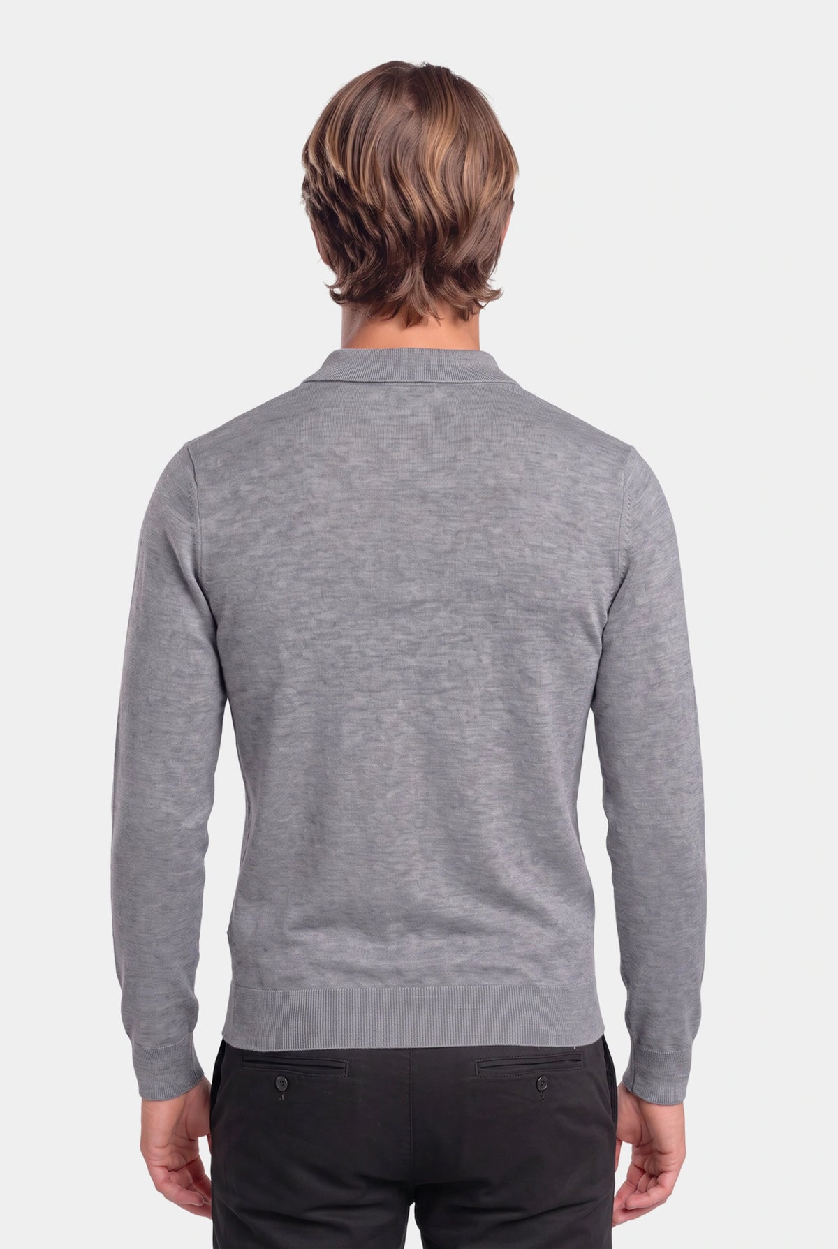 Long Sleeve Polo Ralf Grey
