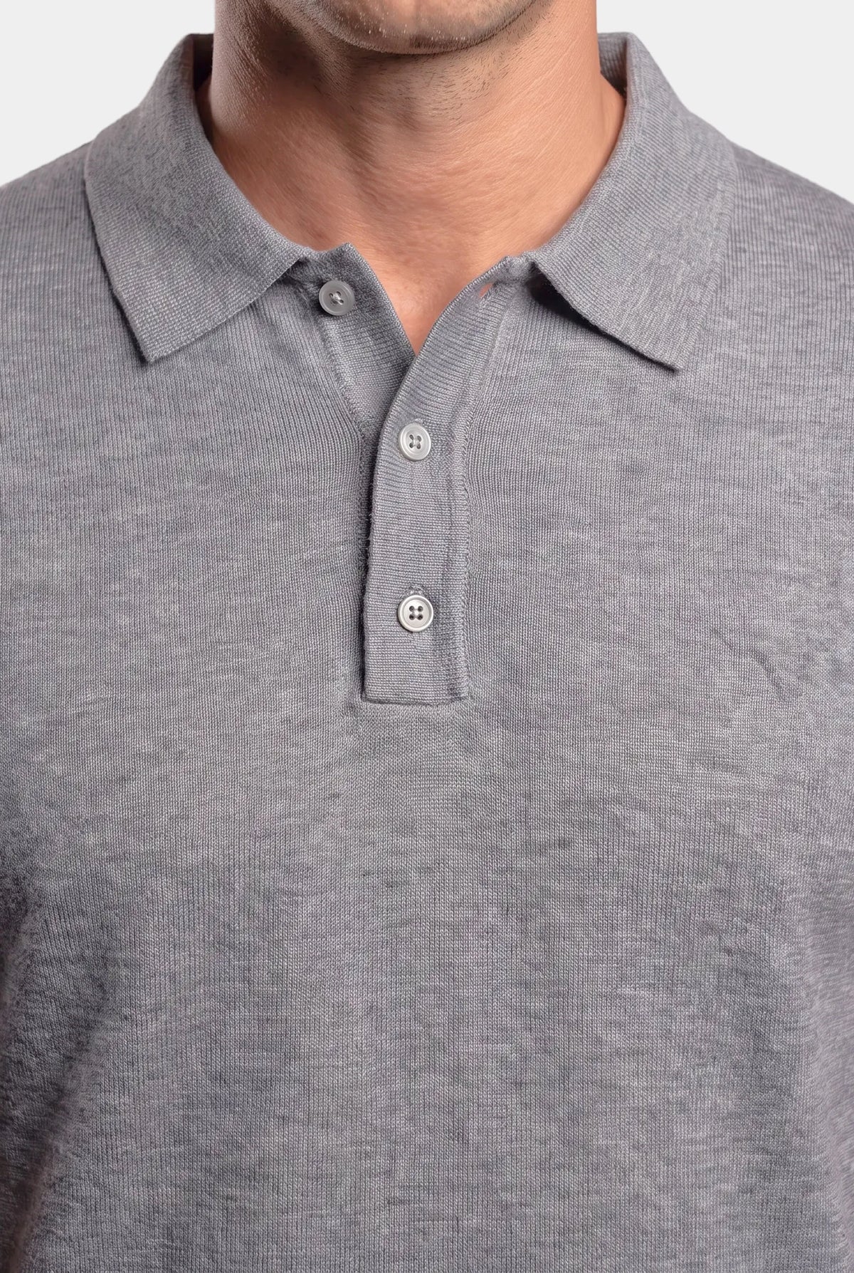 Long Sleeve Polo Ralf Grey