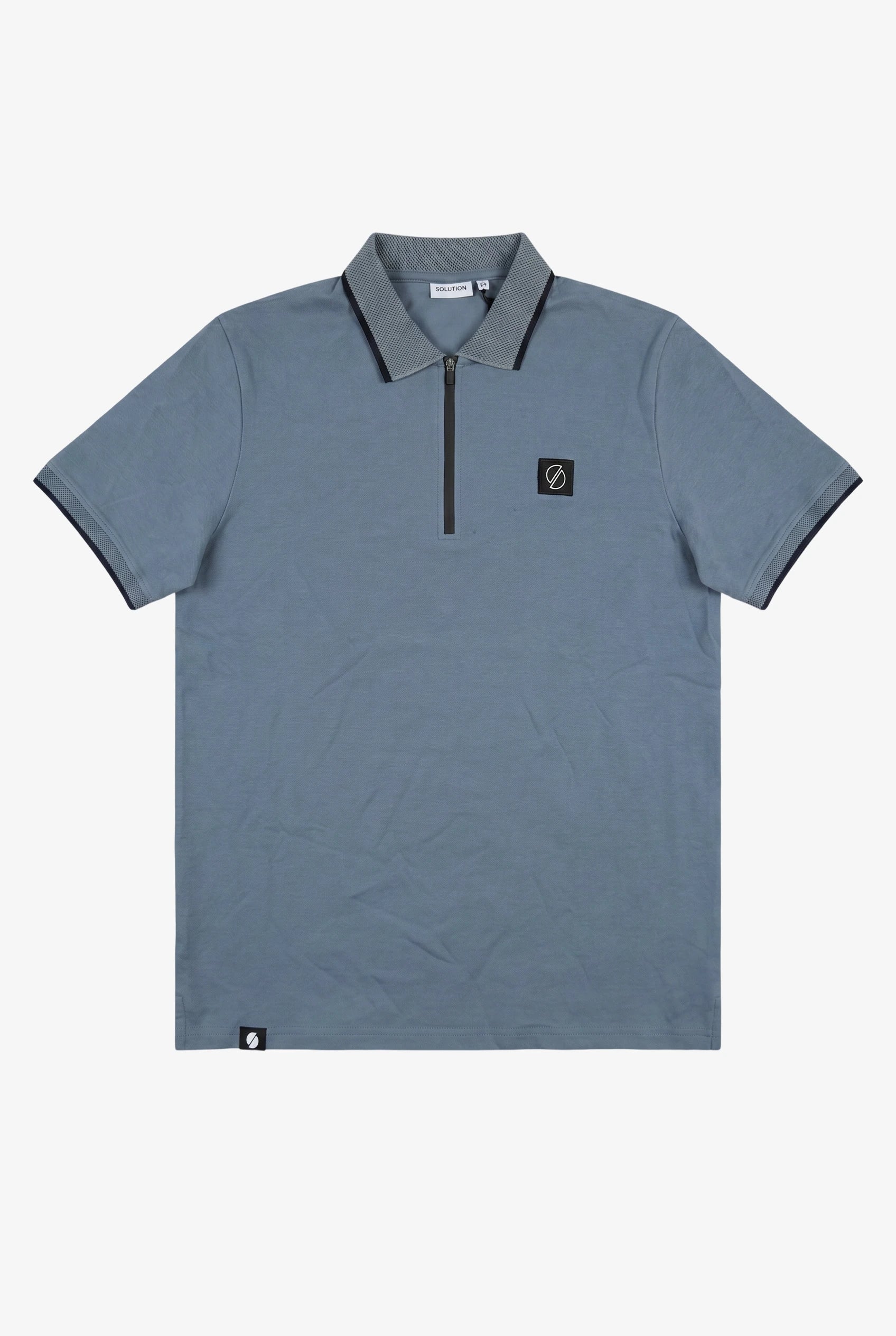 Ridge Zipper Polo Raf Blue