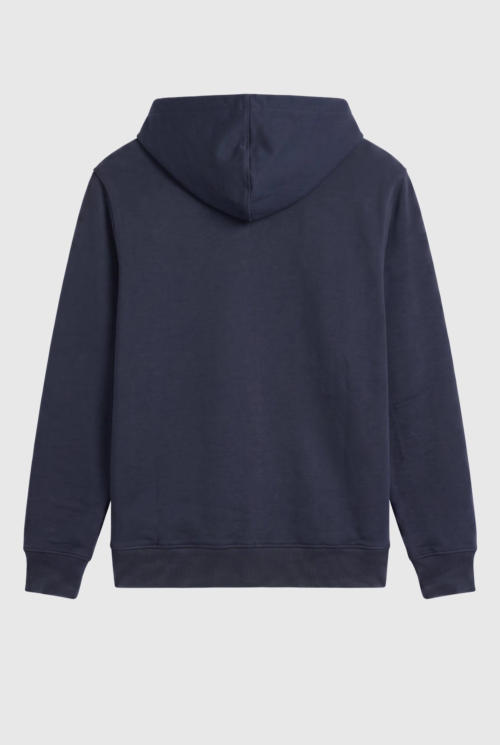 Essential Rubber Print Zipper Hoodie Navy