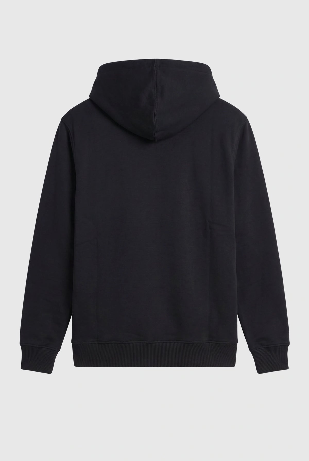Essential Rubber Print Zipper Hoodie Black