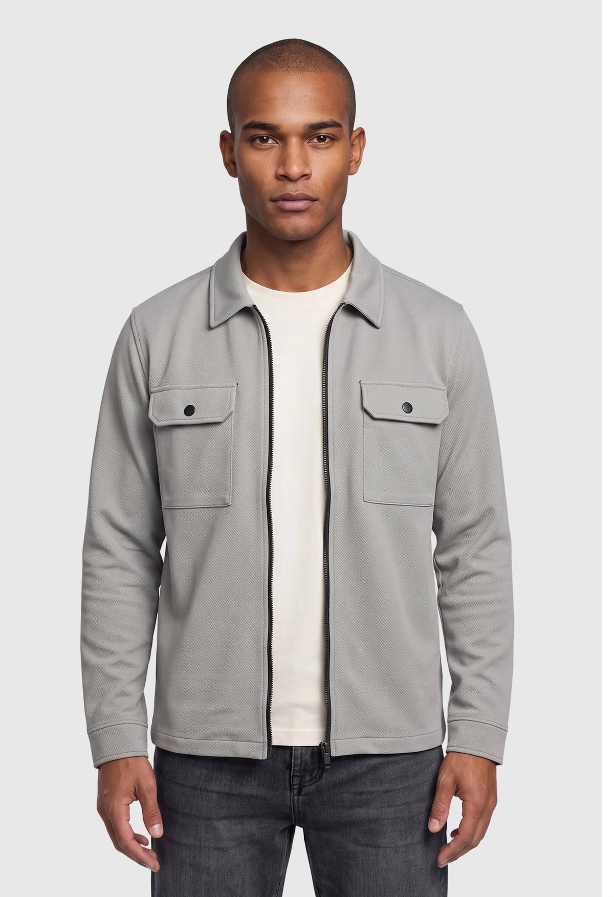 Shift Zipper Overshirt Grey
