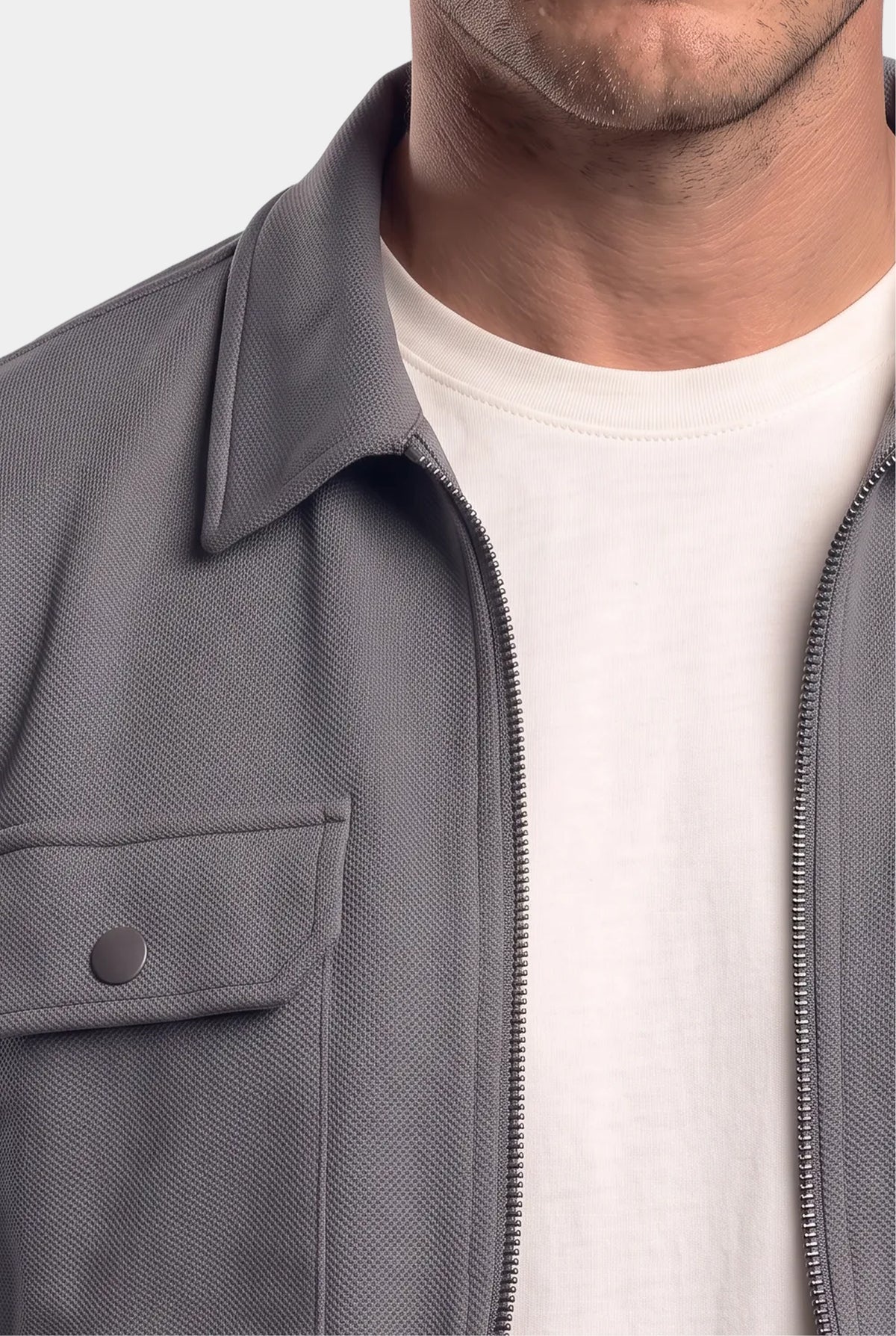 Shift Zipper Overshirt Antraciet