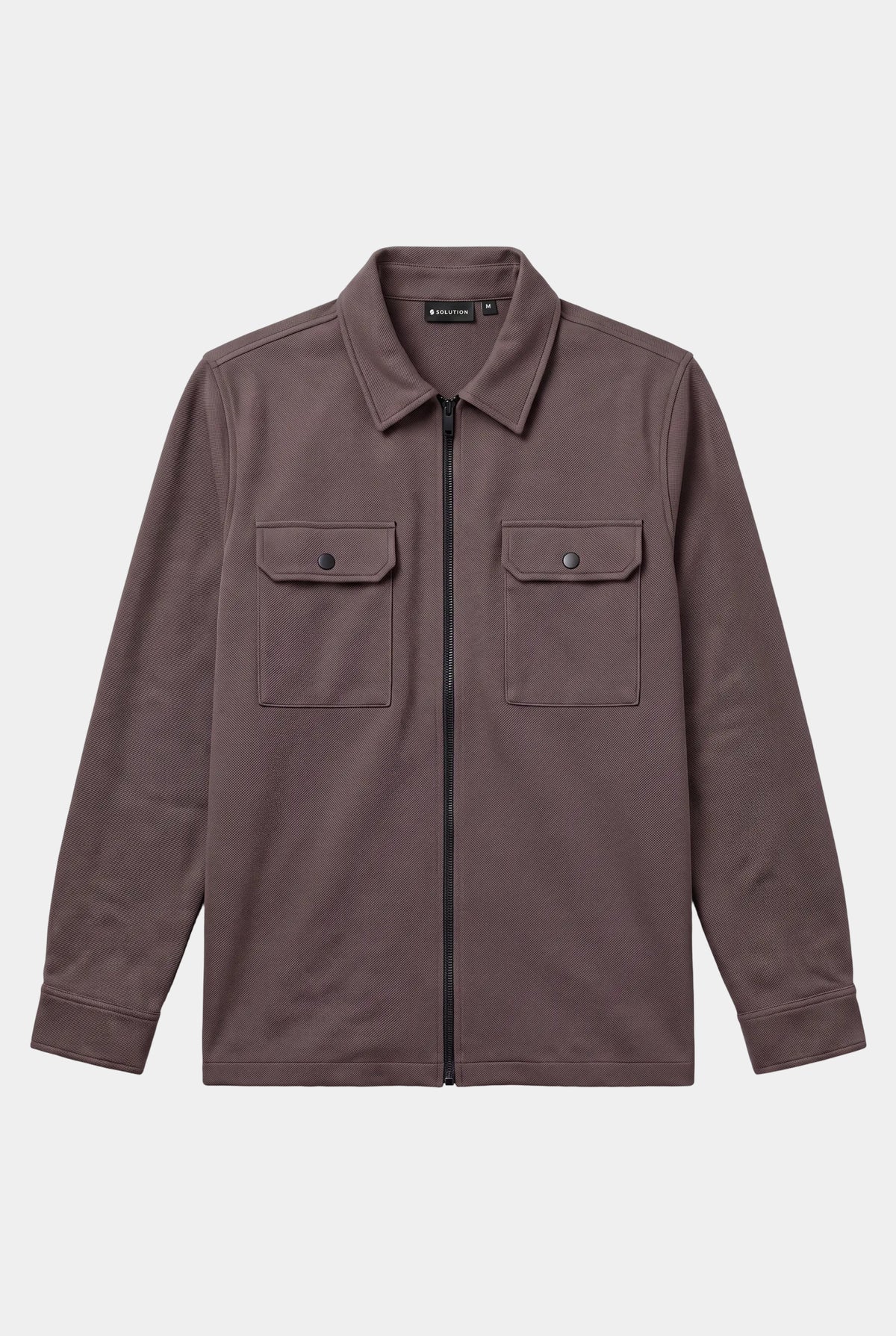 Shift Zipper Overshirt Dark Brown
