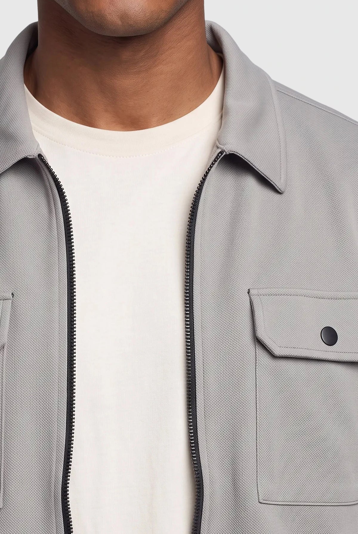 Shift Zipper Overshirt Grey
