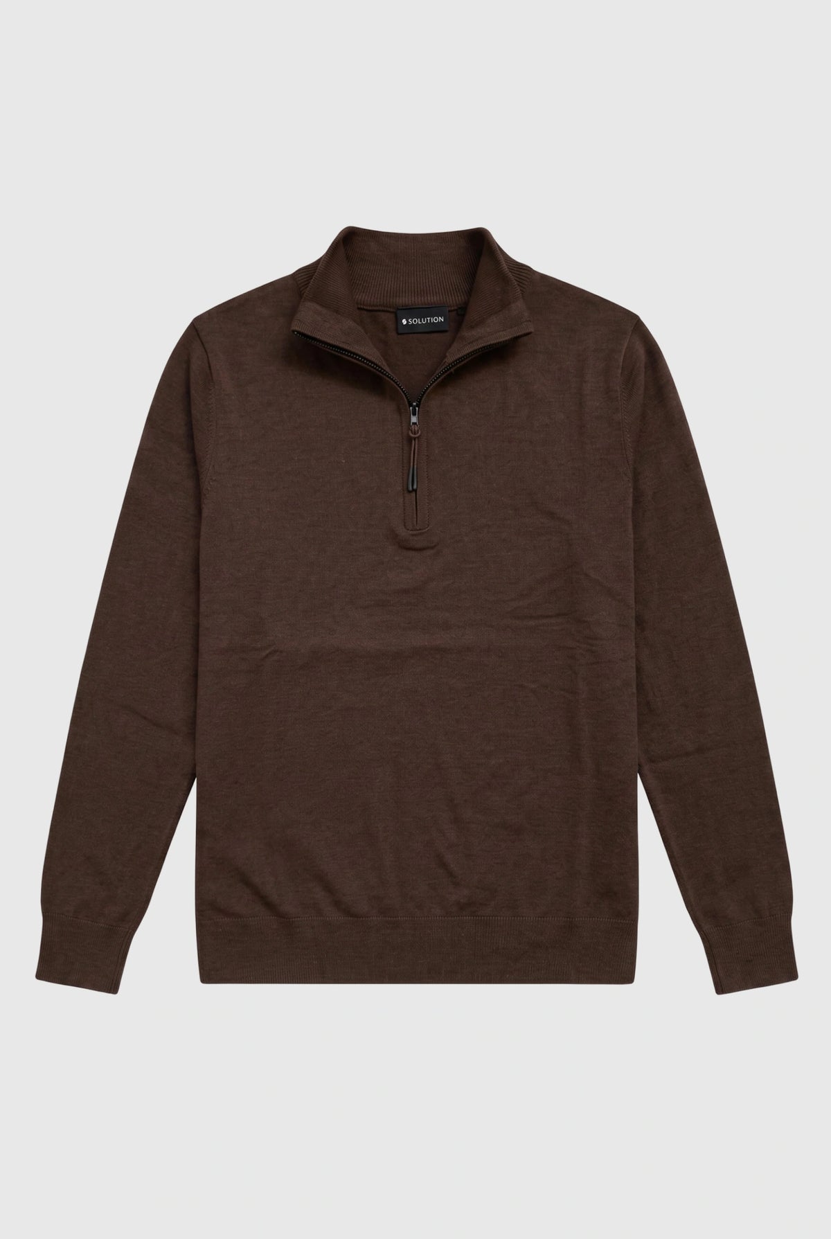 Zipper pullover Simon Dark Brown