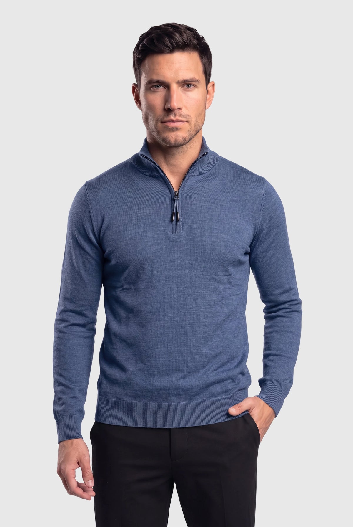 Zipper pullover Simon Indigo Blue