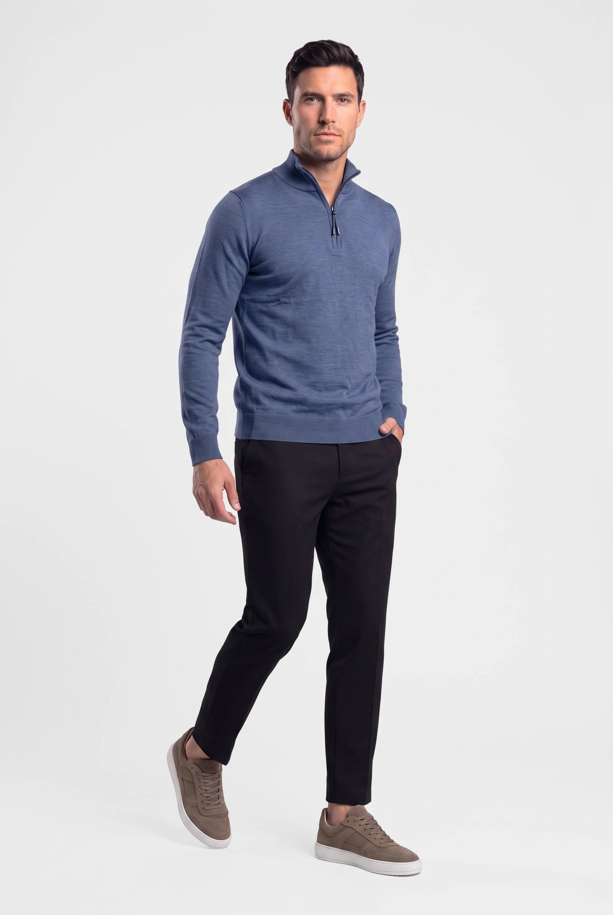 Zipper pullover Simon Indigo Blue