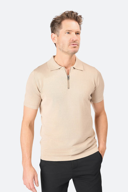 Polo Zipper Taupe