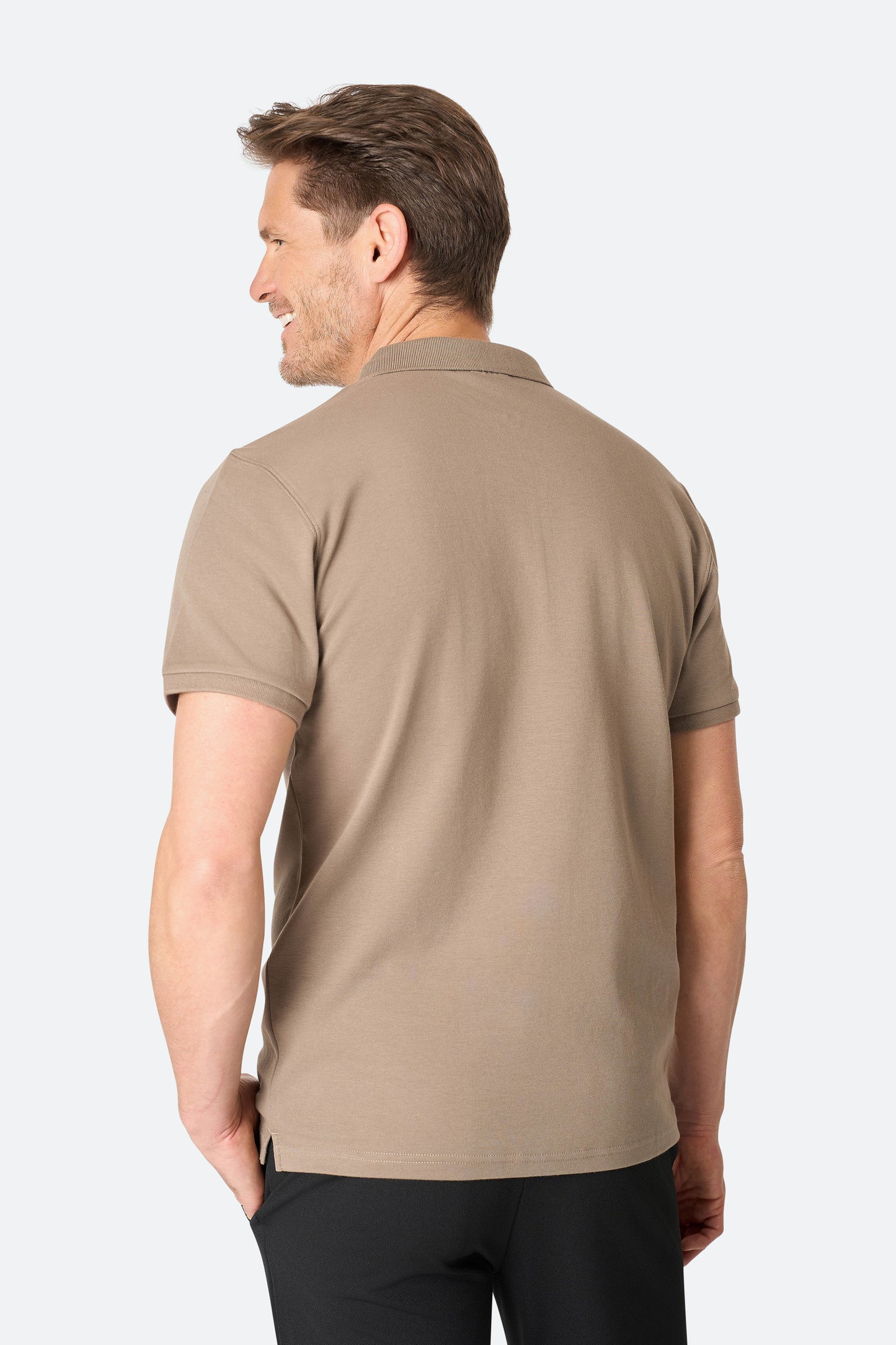 Shortsleeve Polo Olroy Taupe