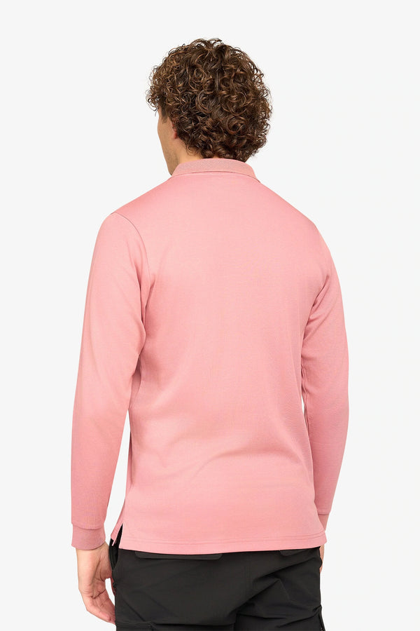 Uptown Longsleeve Polo Dusty Rose