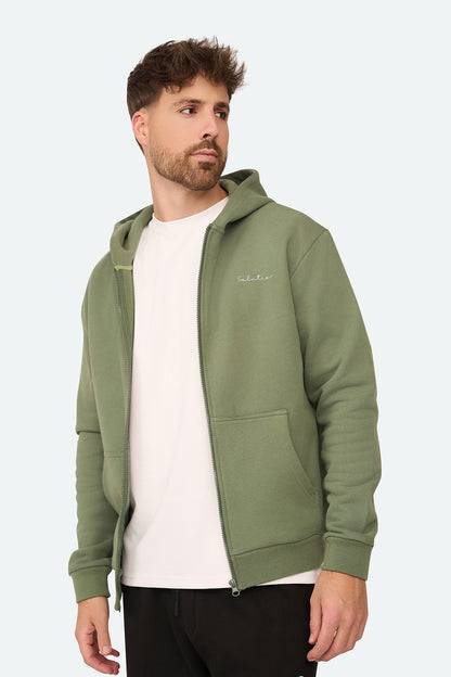 Essential Zipper Hoodie Agave Green
