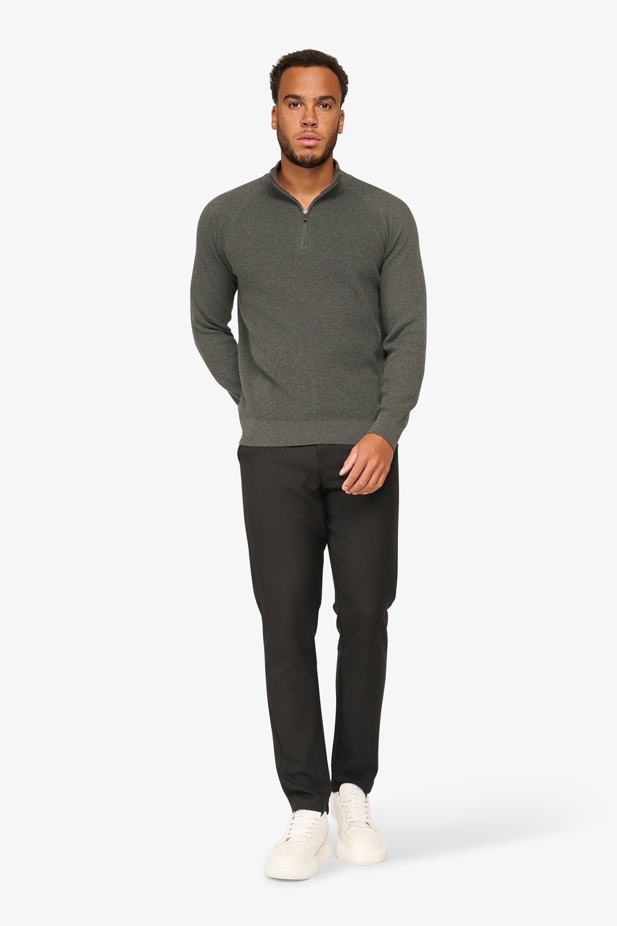 Vantage Zipper Pullover Antraciet