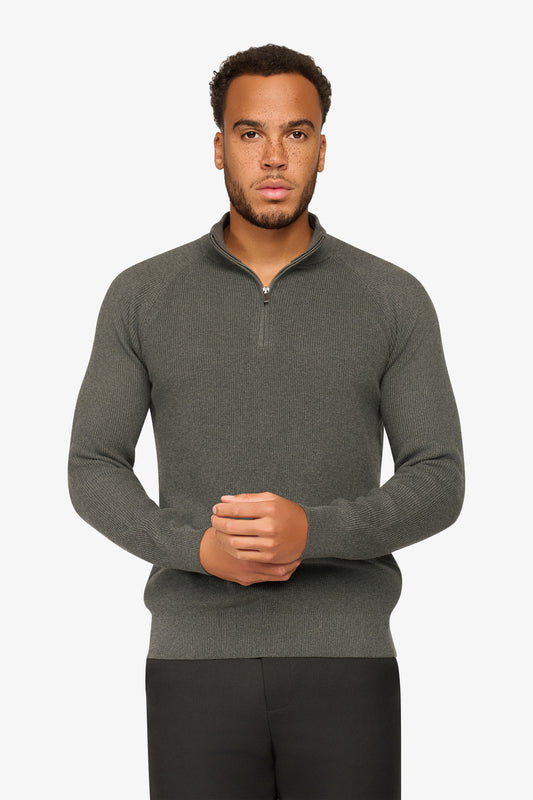 Vantage Zipper Pullover Antraciet